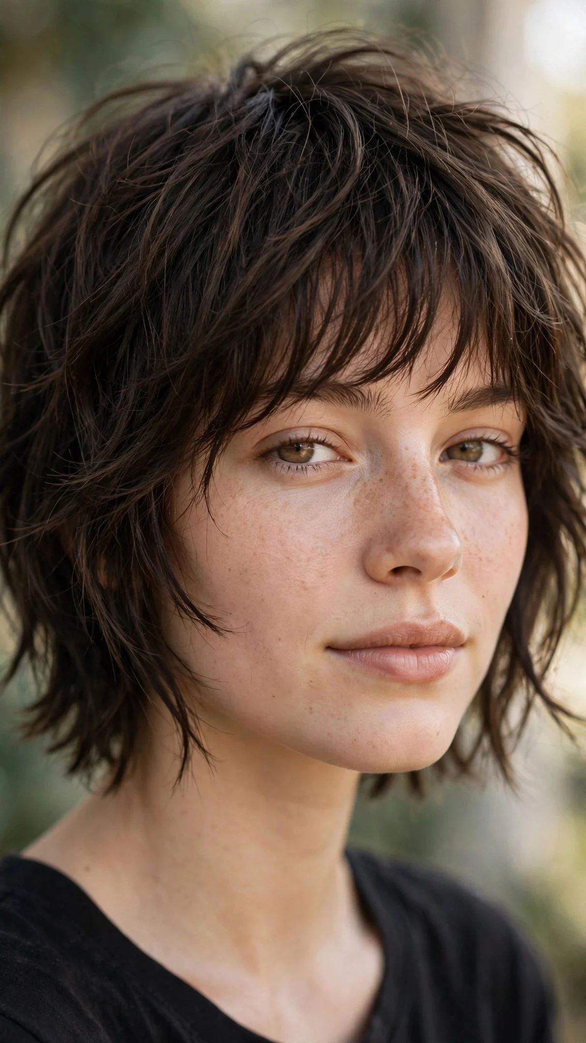 Classic Textured Shag with Wispy Bangs
