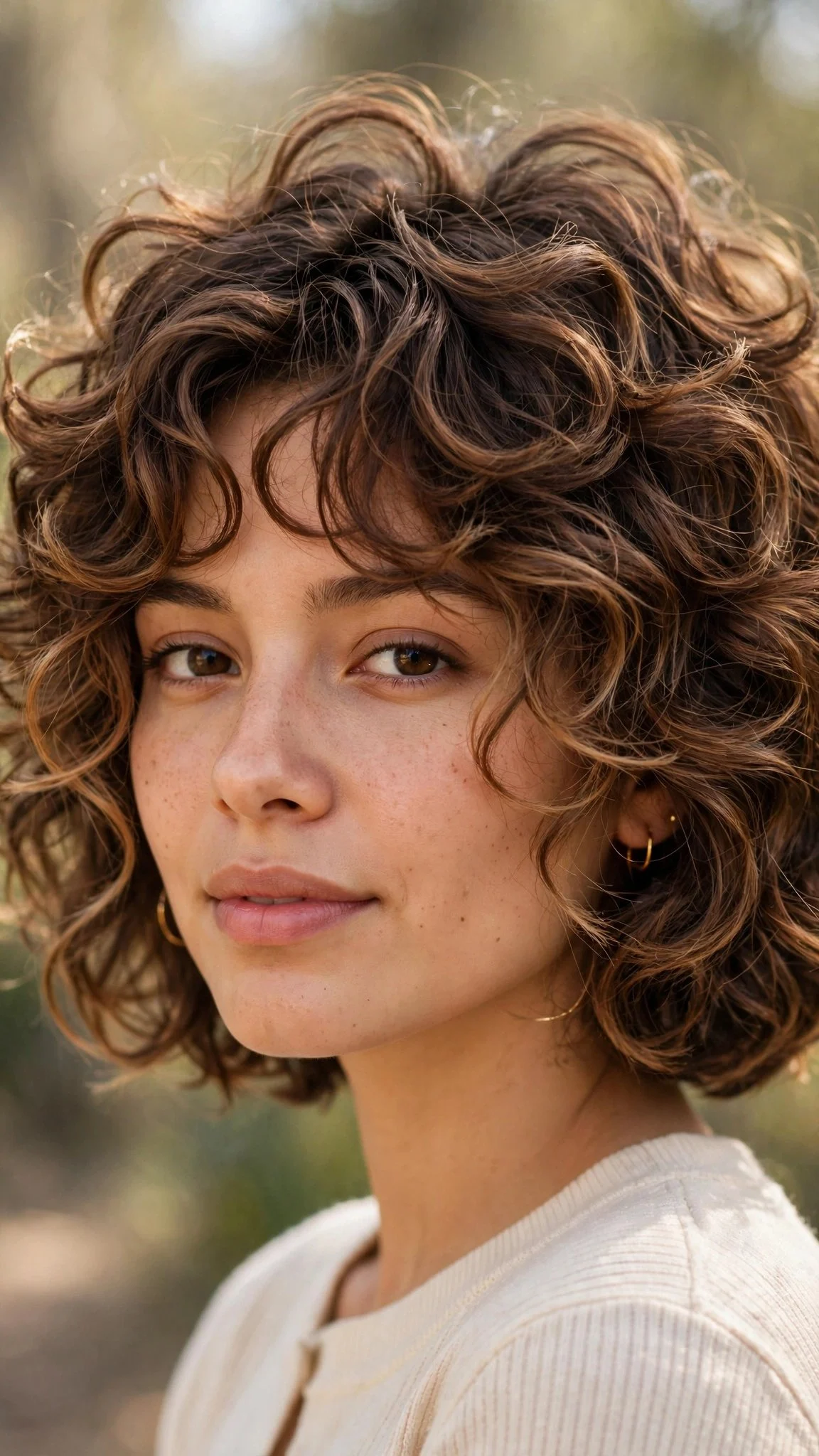 Layered Curly Bob
