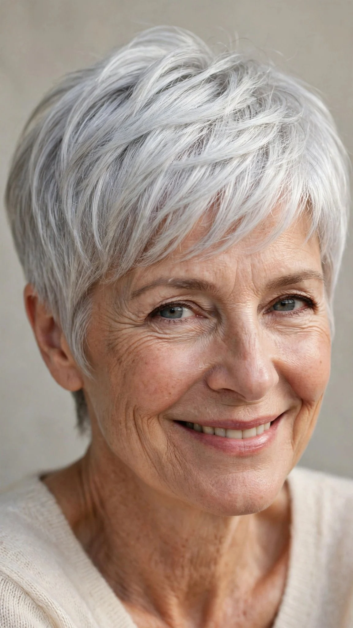 Classic Silver Pixie Cut