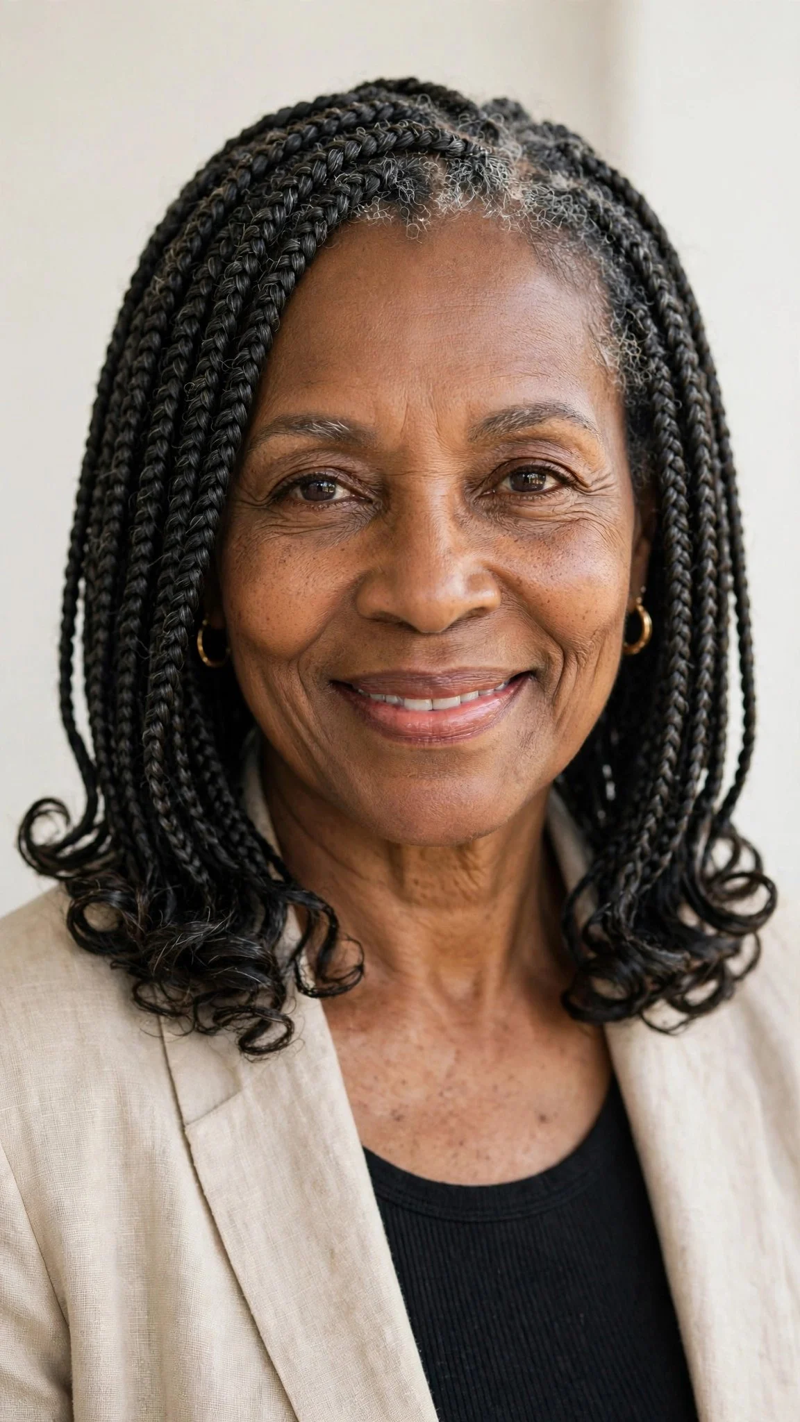 Shoulder-Length Knotless Box Braids