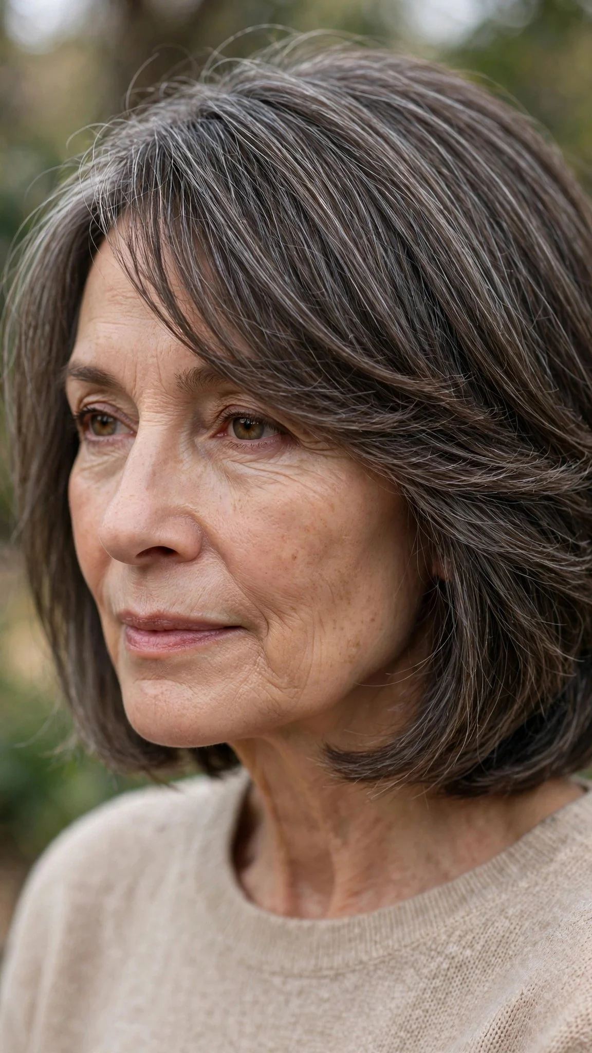 Soft Bob With Side-Swept Bangs