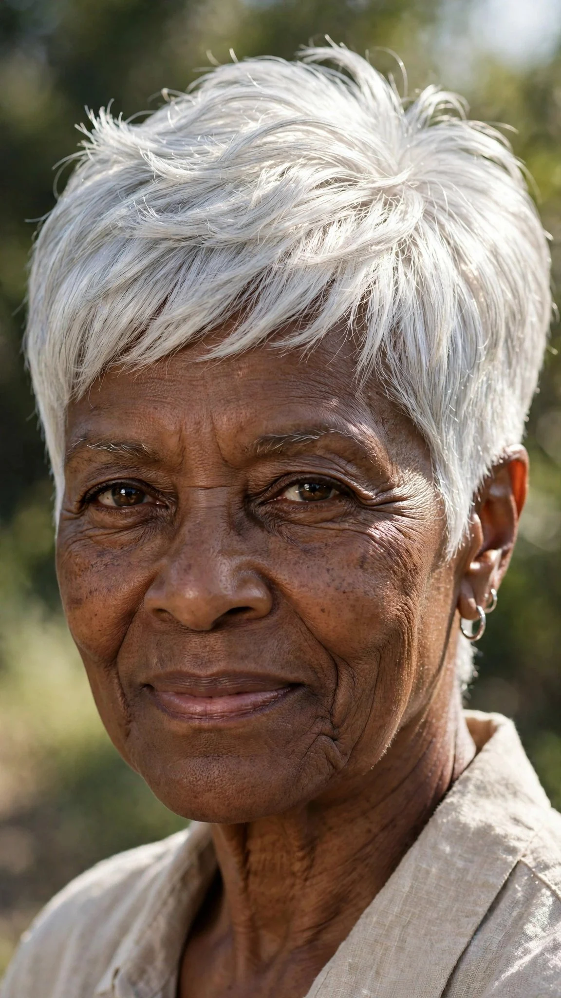 Silver Pixie Cut