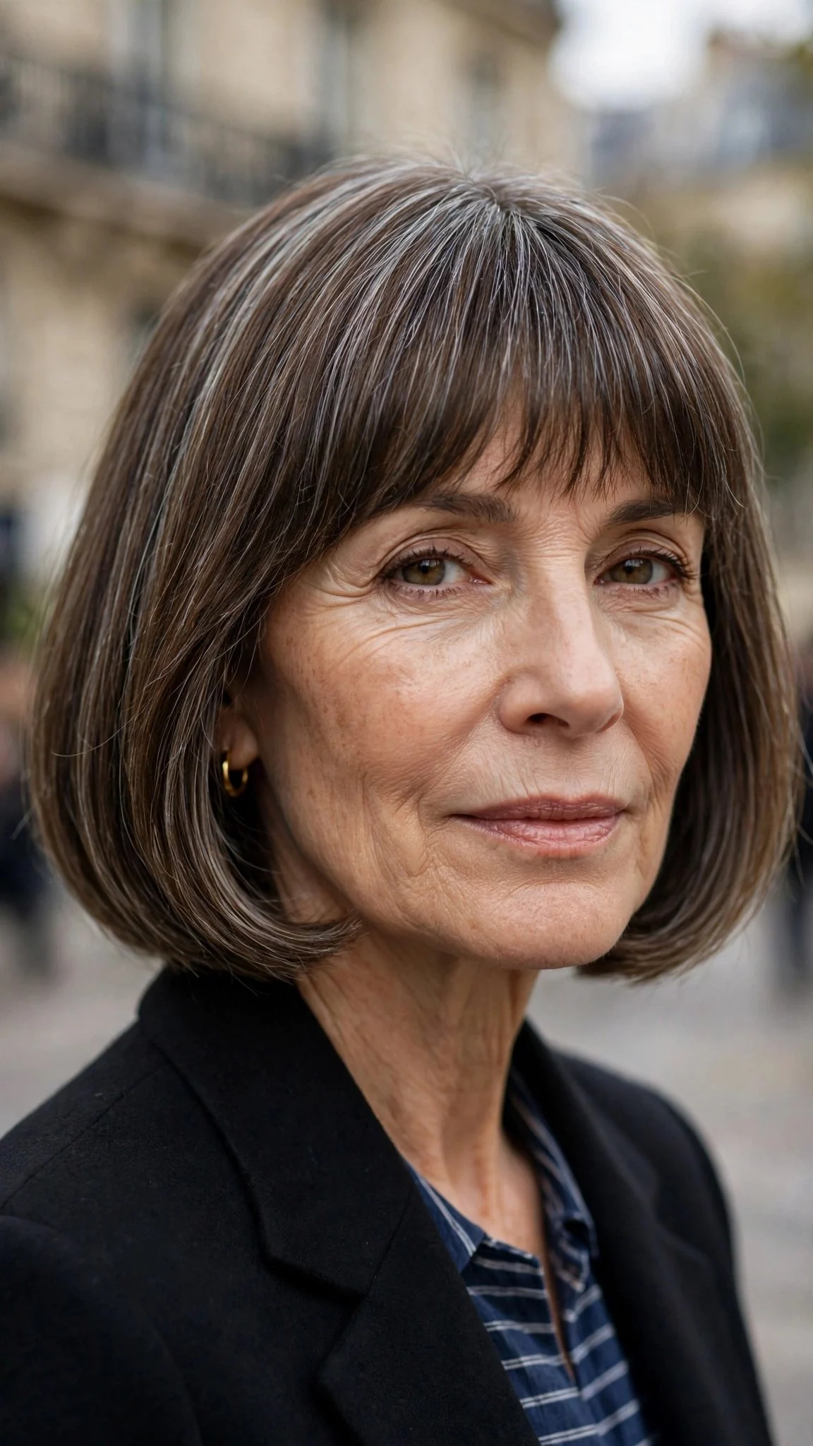 Chin-Length Bob With Full Bangs