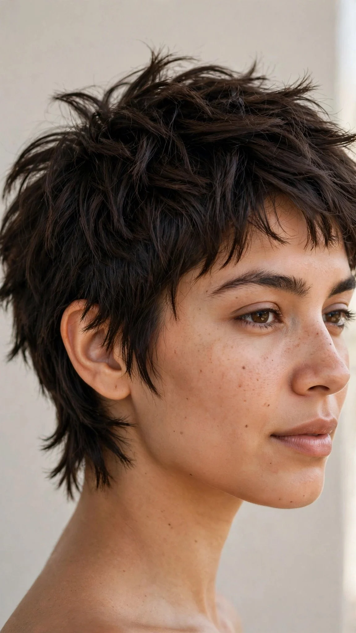 Short Wolf Cut with Choppy Layers