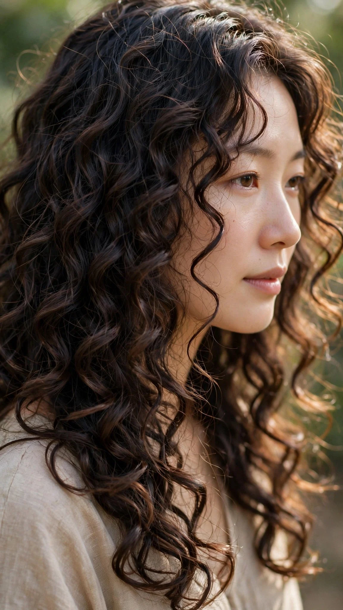 Shoulder-Length Curl Cascade