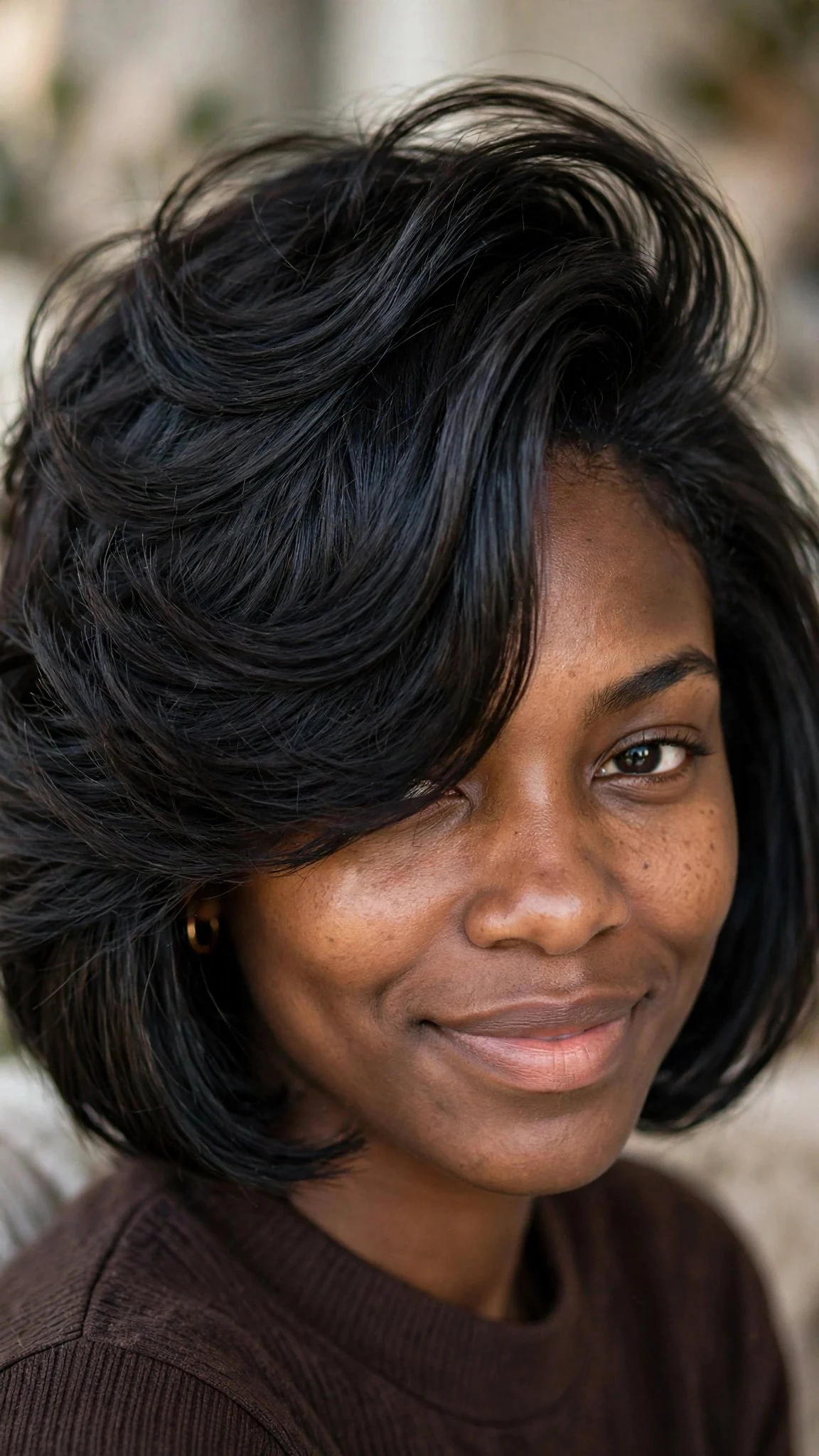 Chin Bob With Side Part