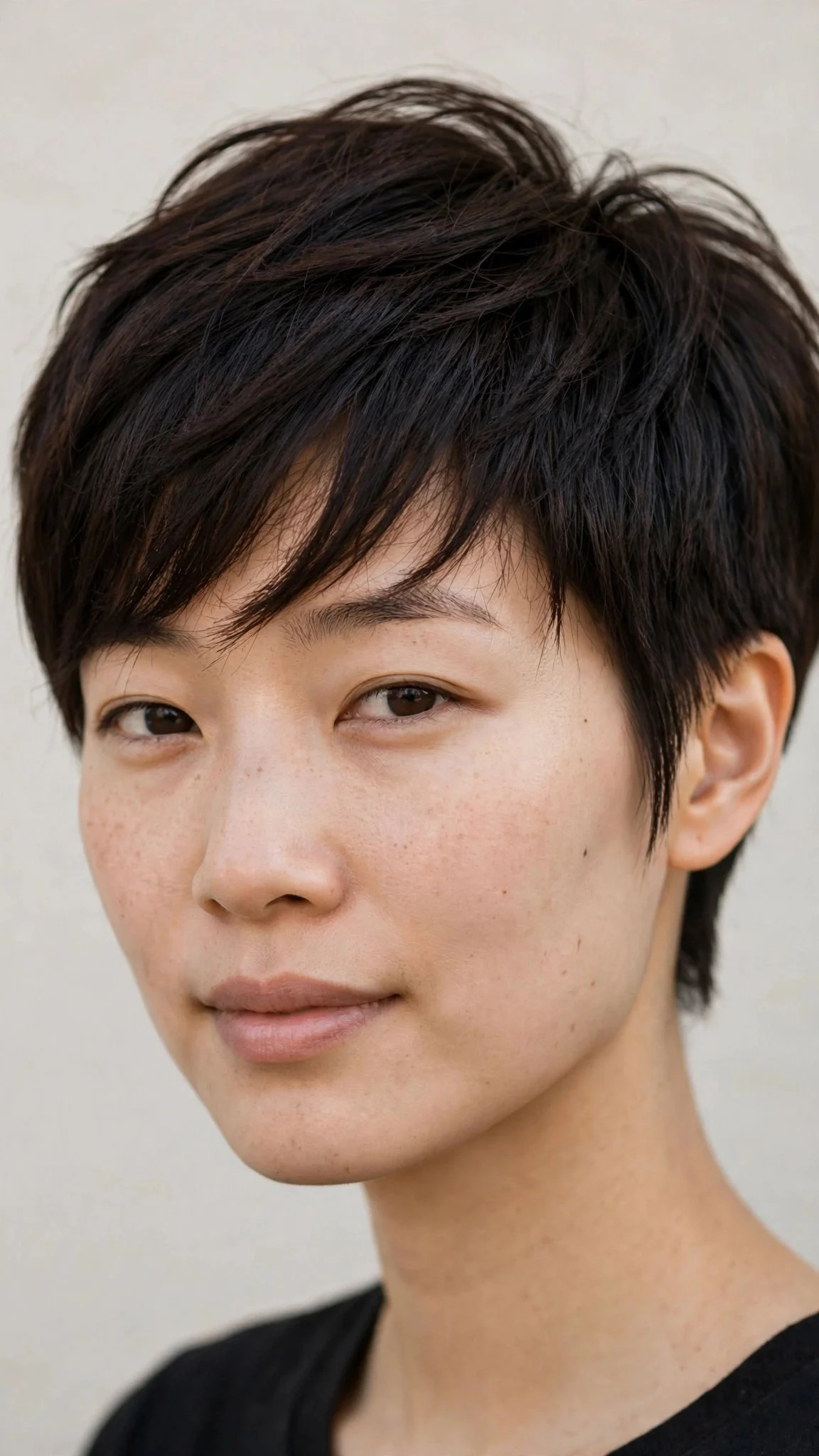 Long-Top Pixie with Side-Swept Fringe