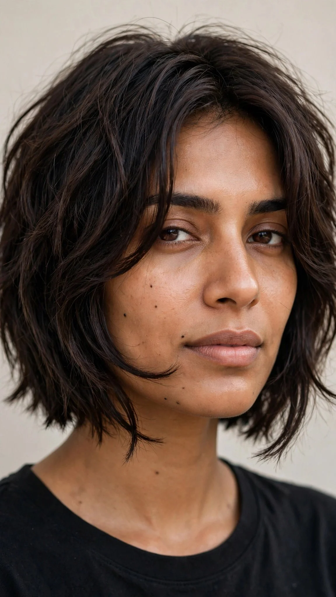 Textured Shag Bob with Face-Framing Pieces