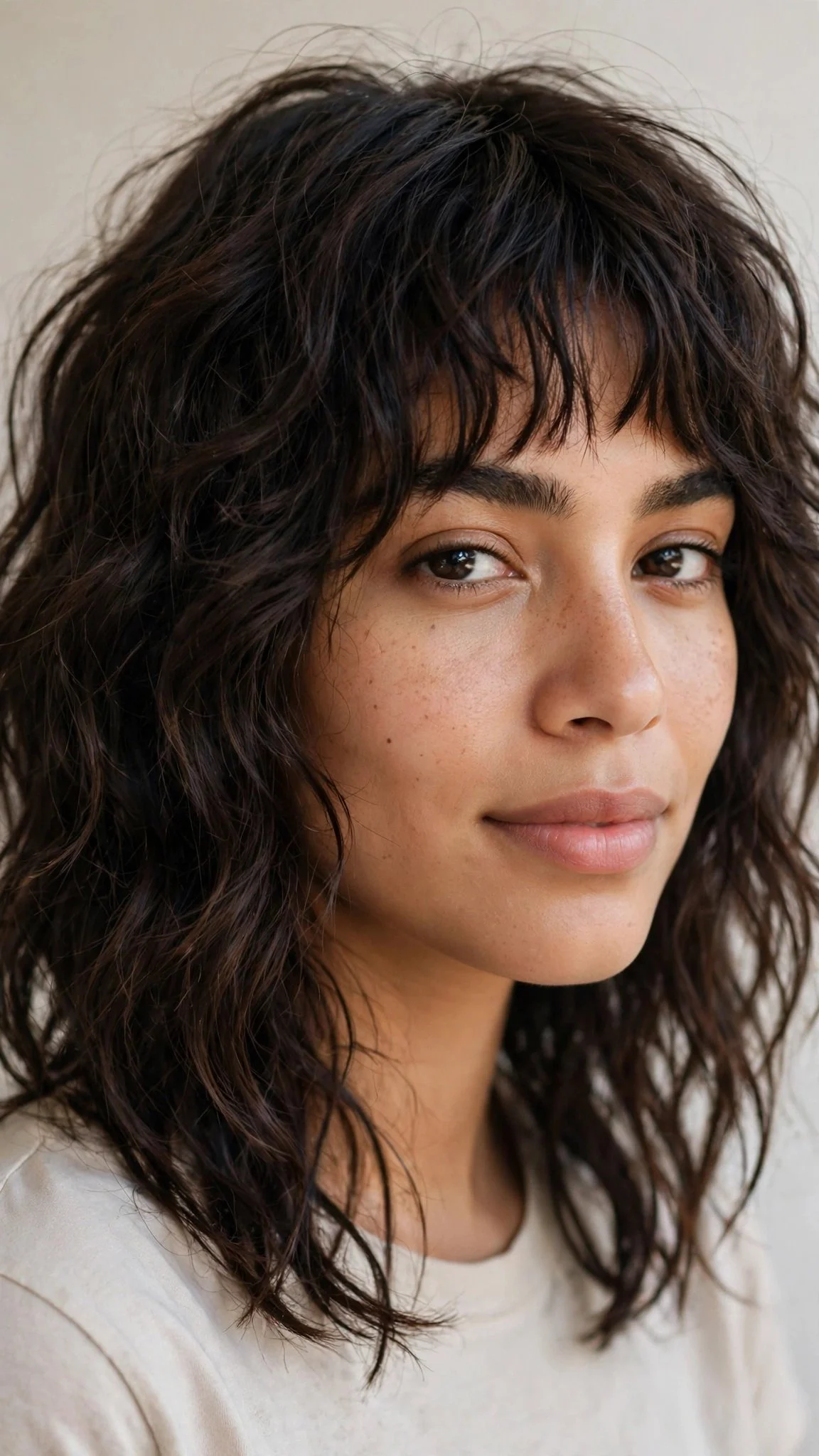 Wavy Shag with Piecey Bangs
