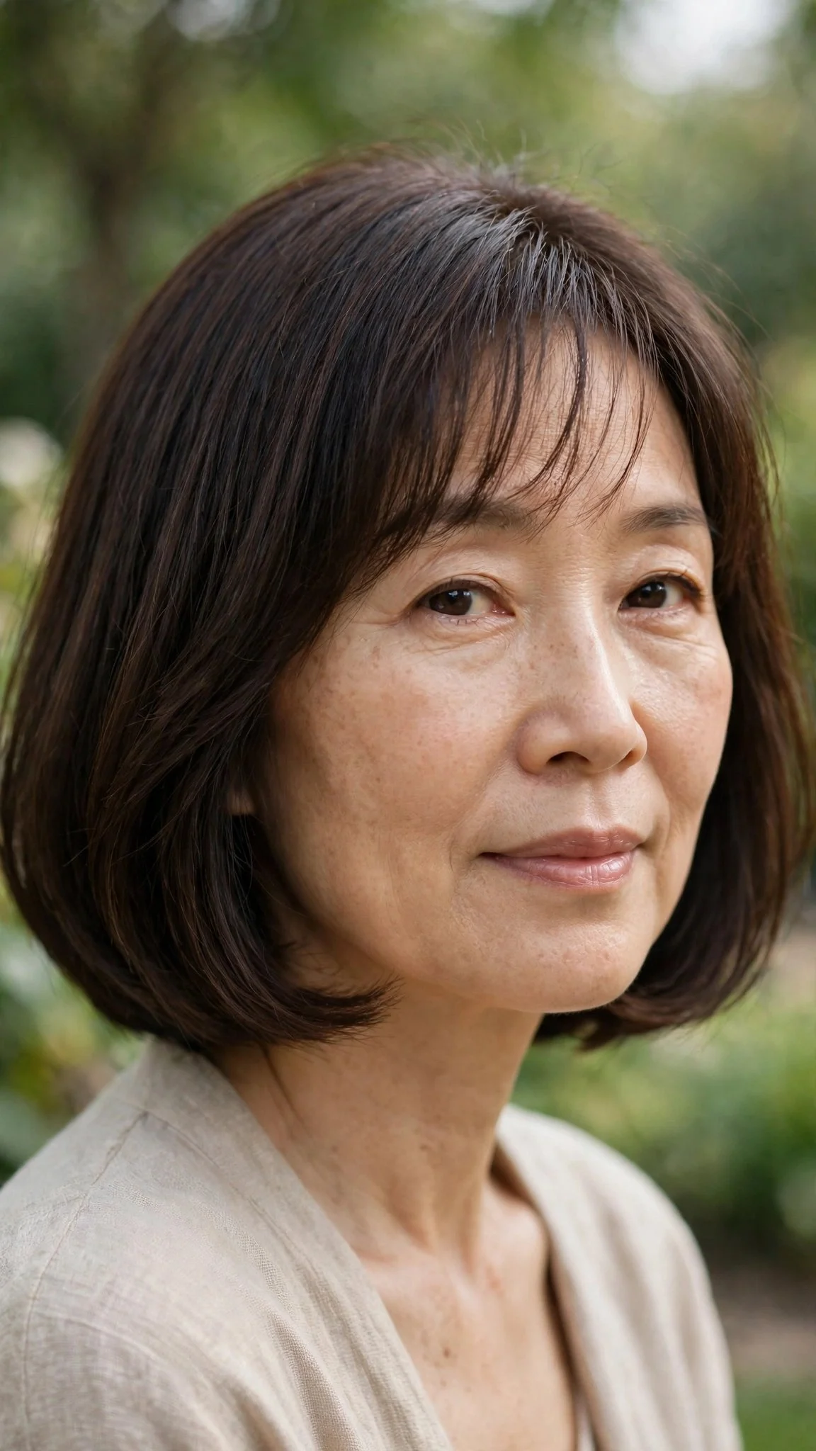 Chin Bob With Wispy Bangs