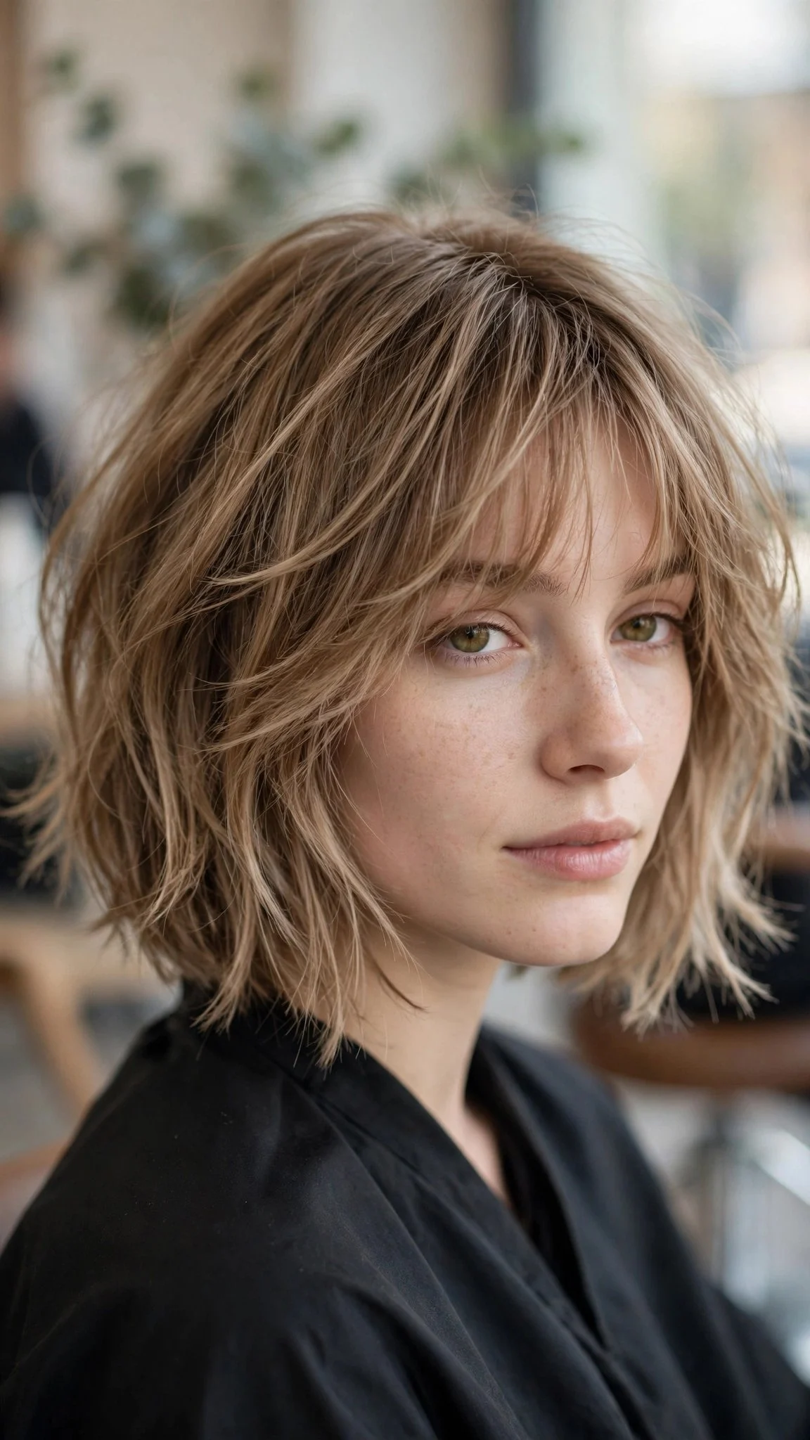 Soft Layered Chop with Feathery Ends