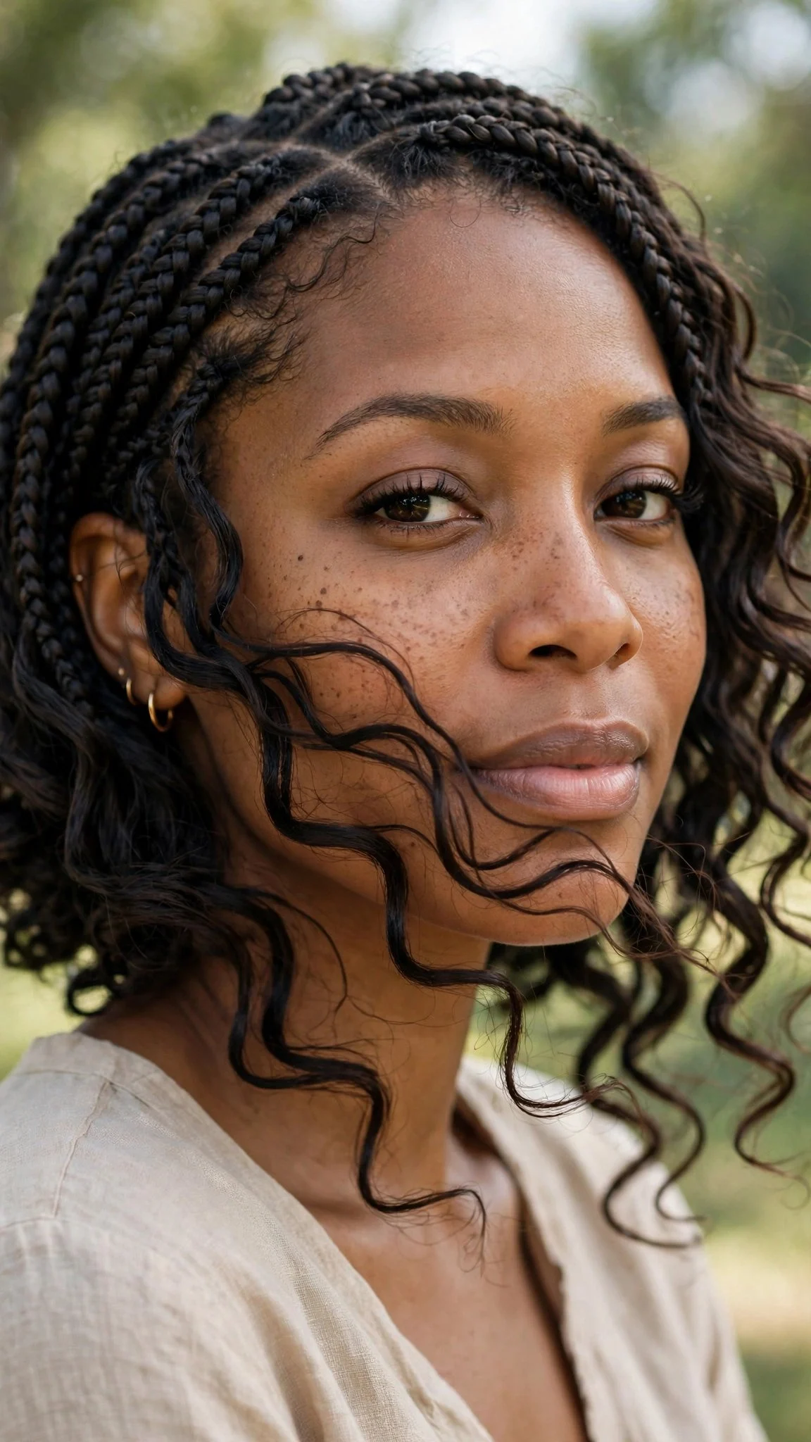Bob Braids With Curly Ends