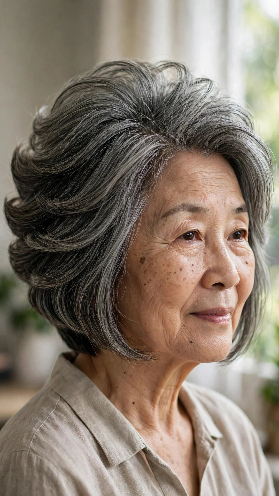 Chin-Length Stacked Bob