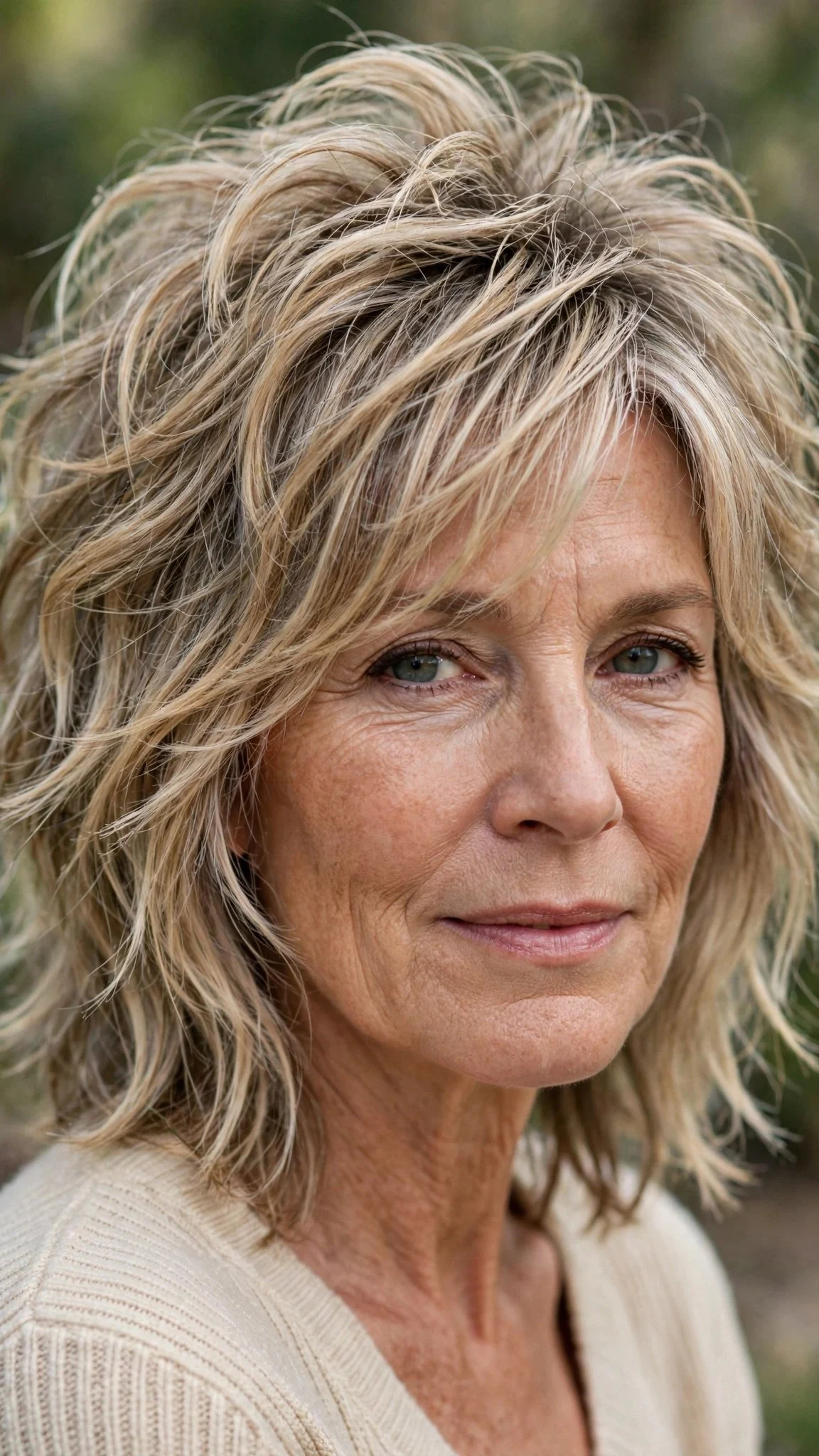 Shoulder-Length Textured Shag