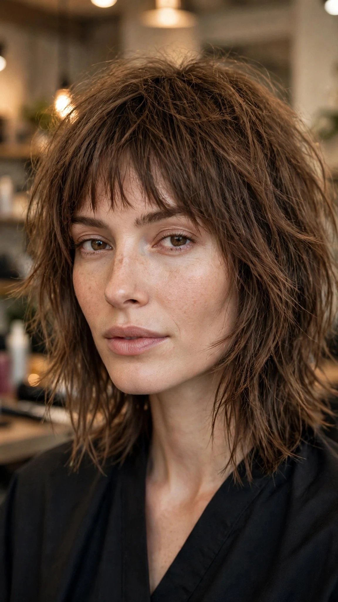 Piecey Bangs with a Shaggy Lob