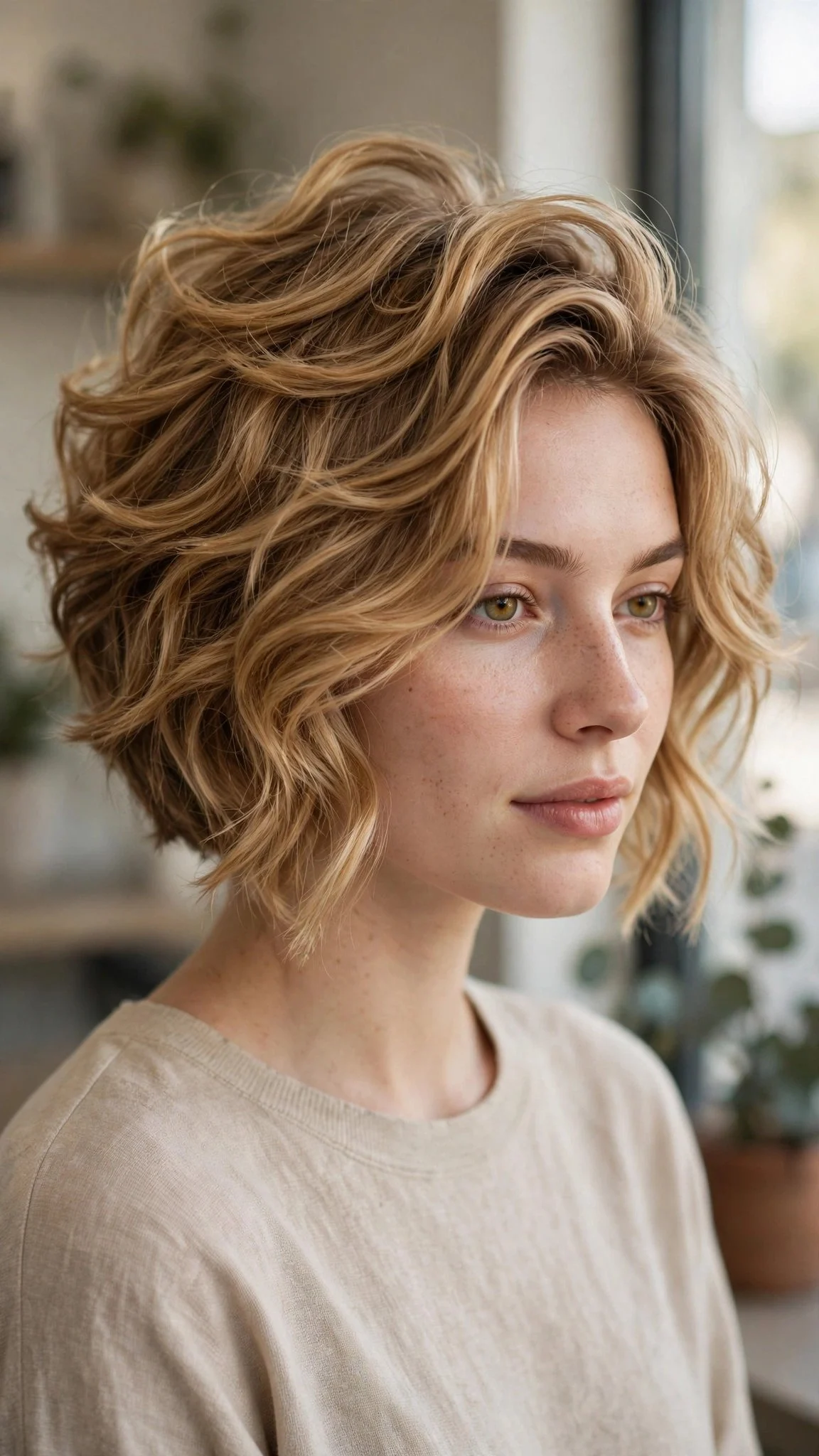 Wavy Stacked Bob