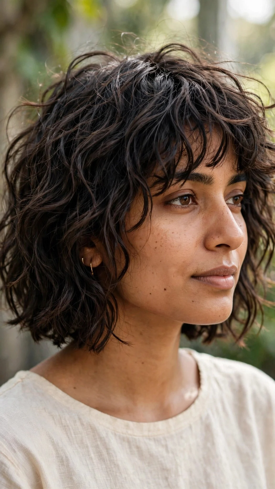 Undone Wavy Shag Bob