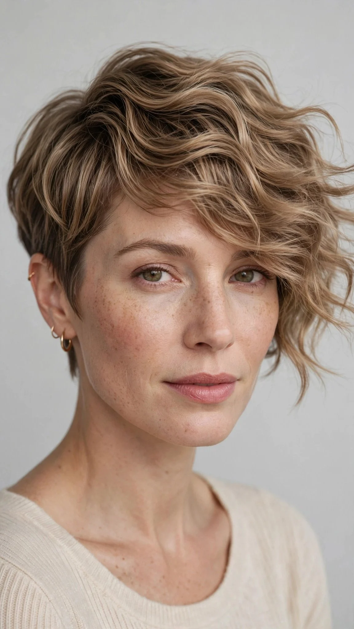 Longer Top Wavy Pixie