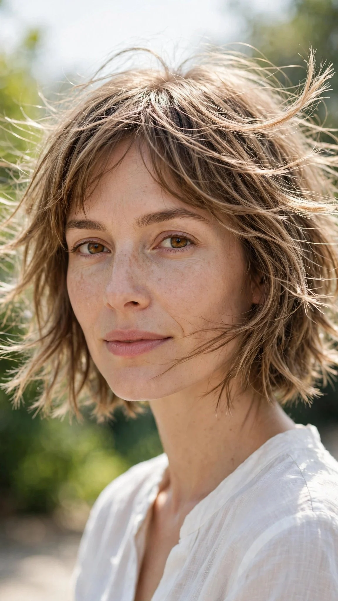 Wispy Feathered Choppy Bob