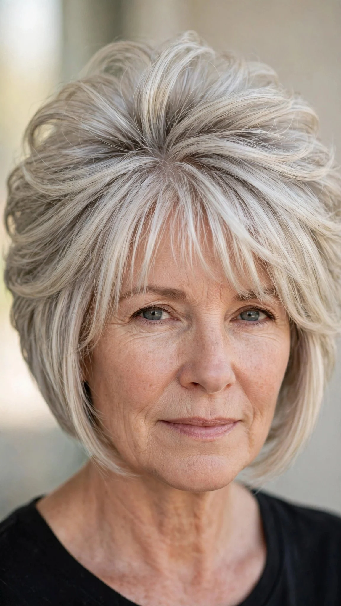 Stacked Bob With Piecey Fringe
