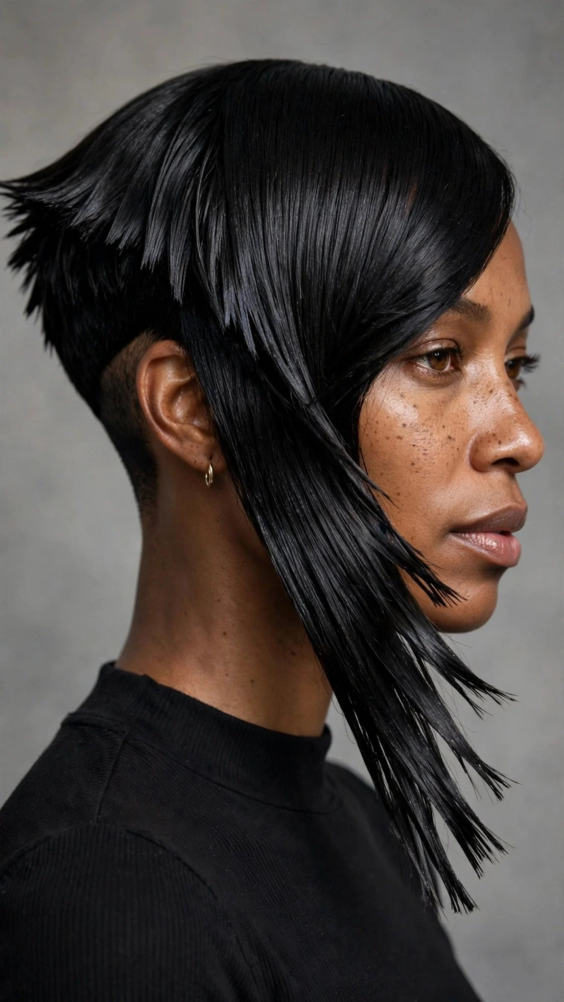 Dramatic Angle Choppy Inverted Bob