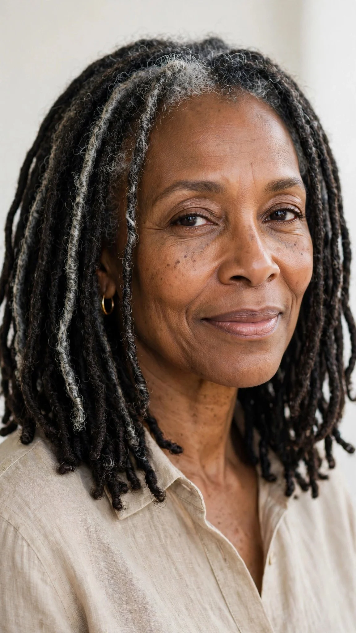 Faux Locs With Silver Accents