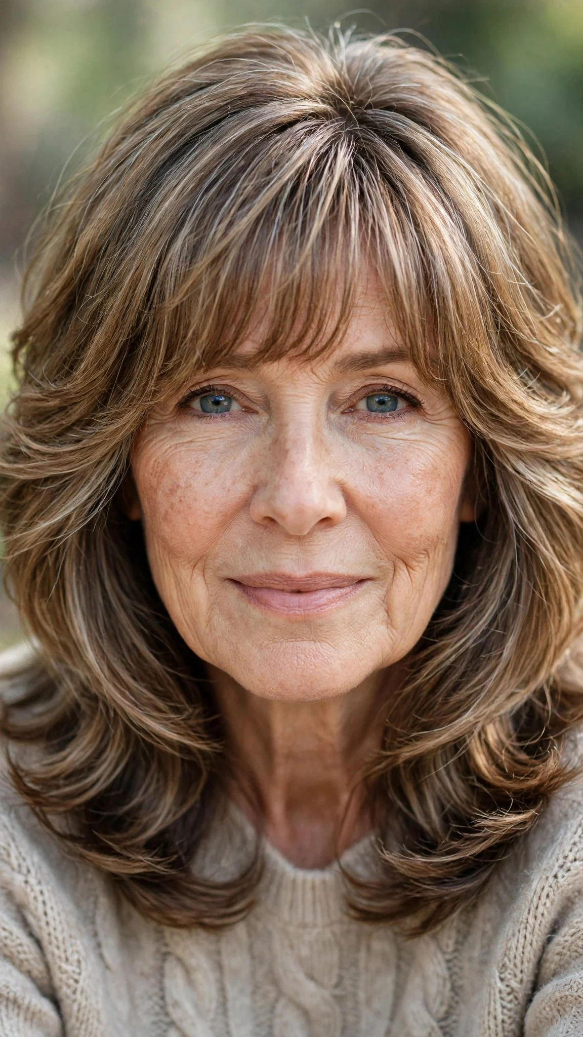 Shoulder-Length Layers With Fringe