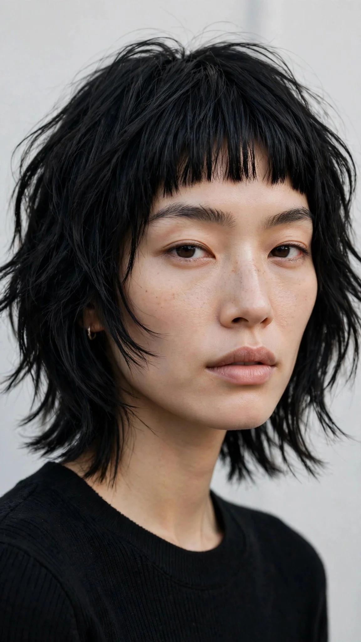 Micro Bangs Shag Bob