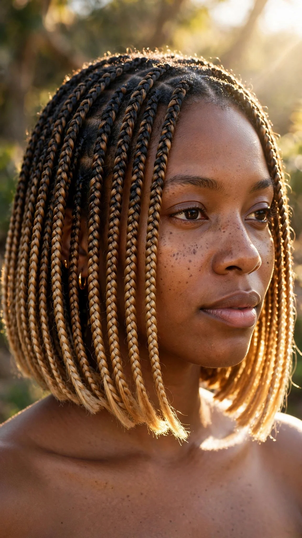 Blonde-Tipped Bob Braids