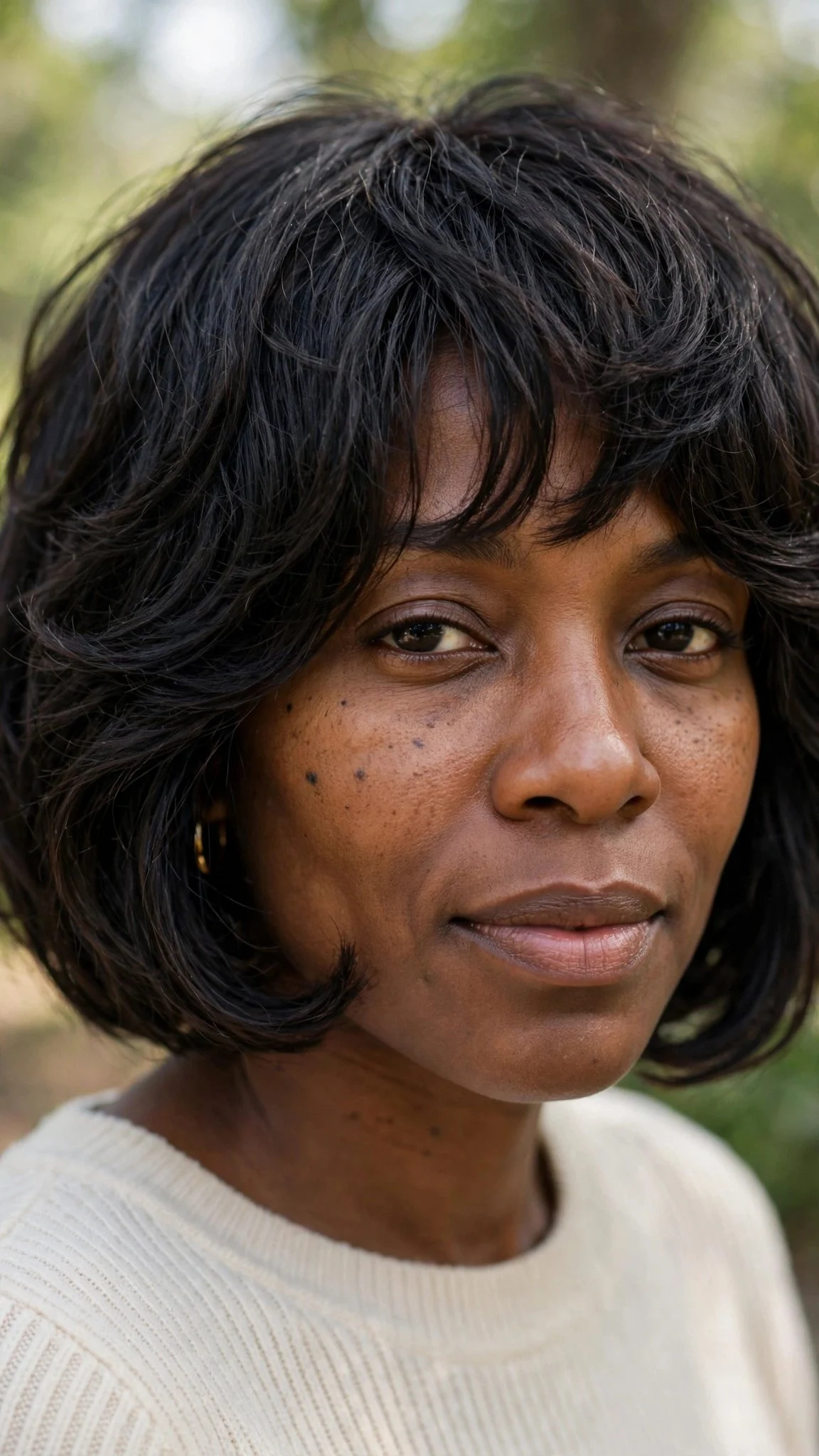 Curved Silhouette Shag Bob