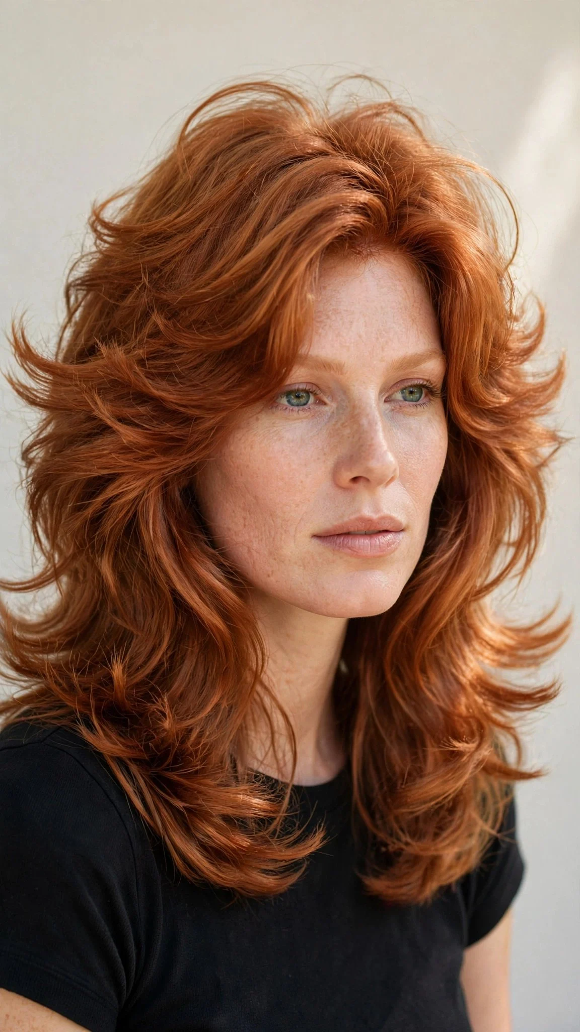 Feathered Shoulder-Length Layers