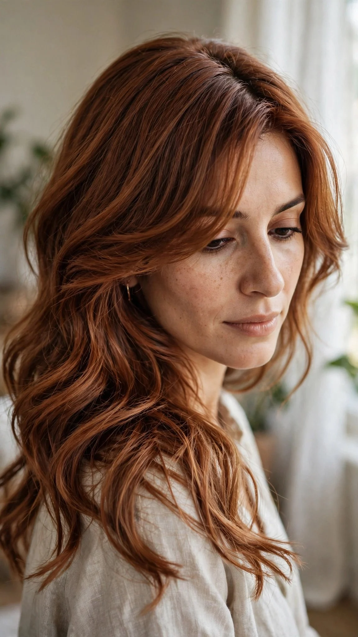 Side-Swept Fringe Lob