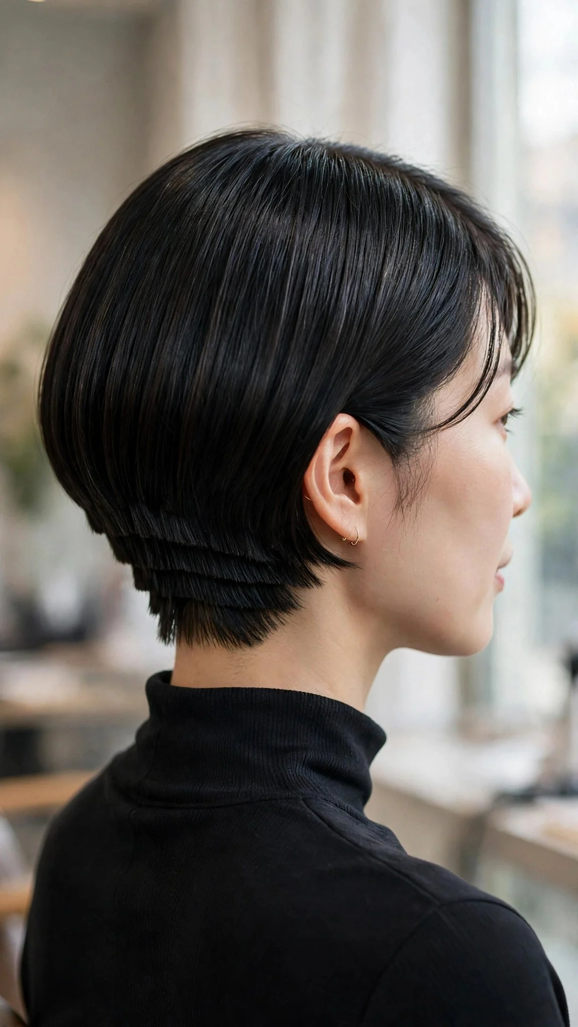 Sleek Straight Stacked Bob
