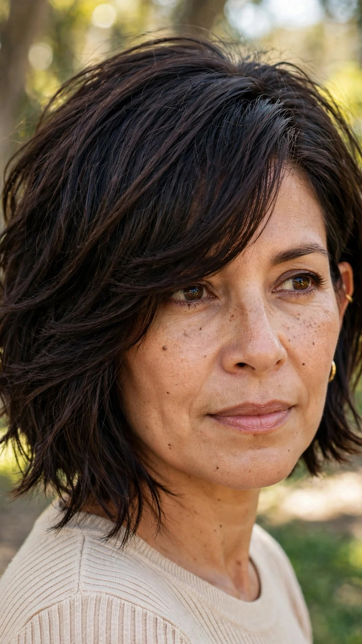 Side-Swept Shag Bob