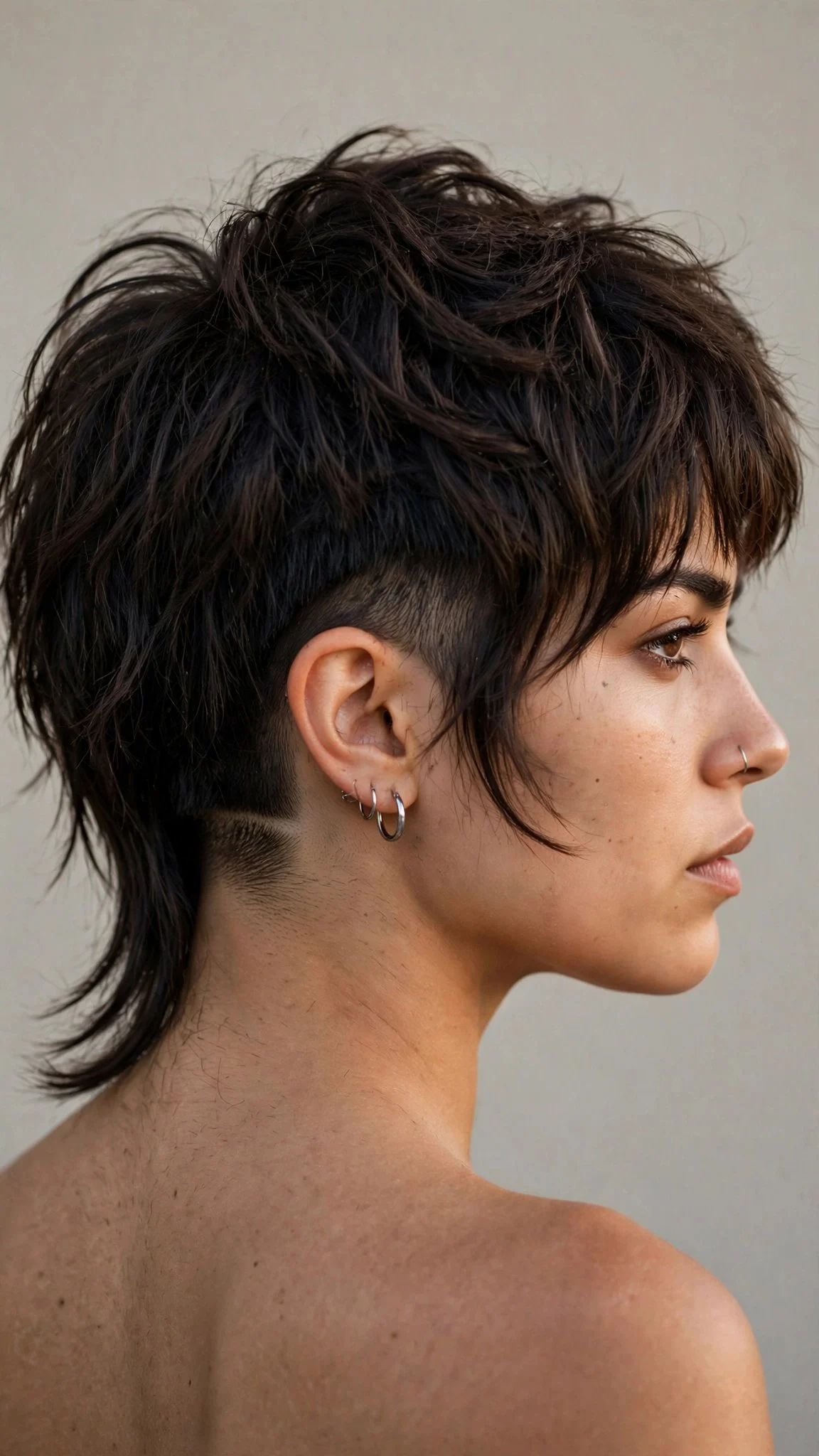 Choppy shag with undercut nape