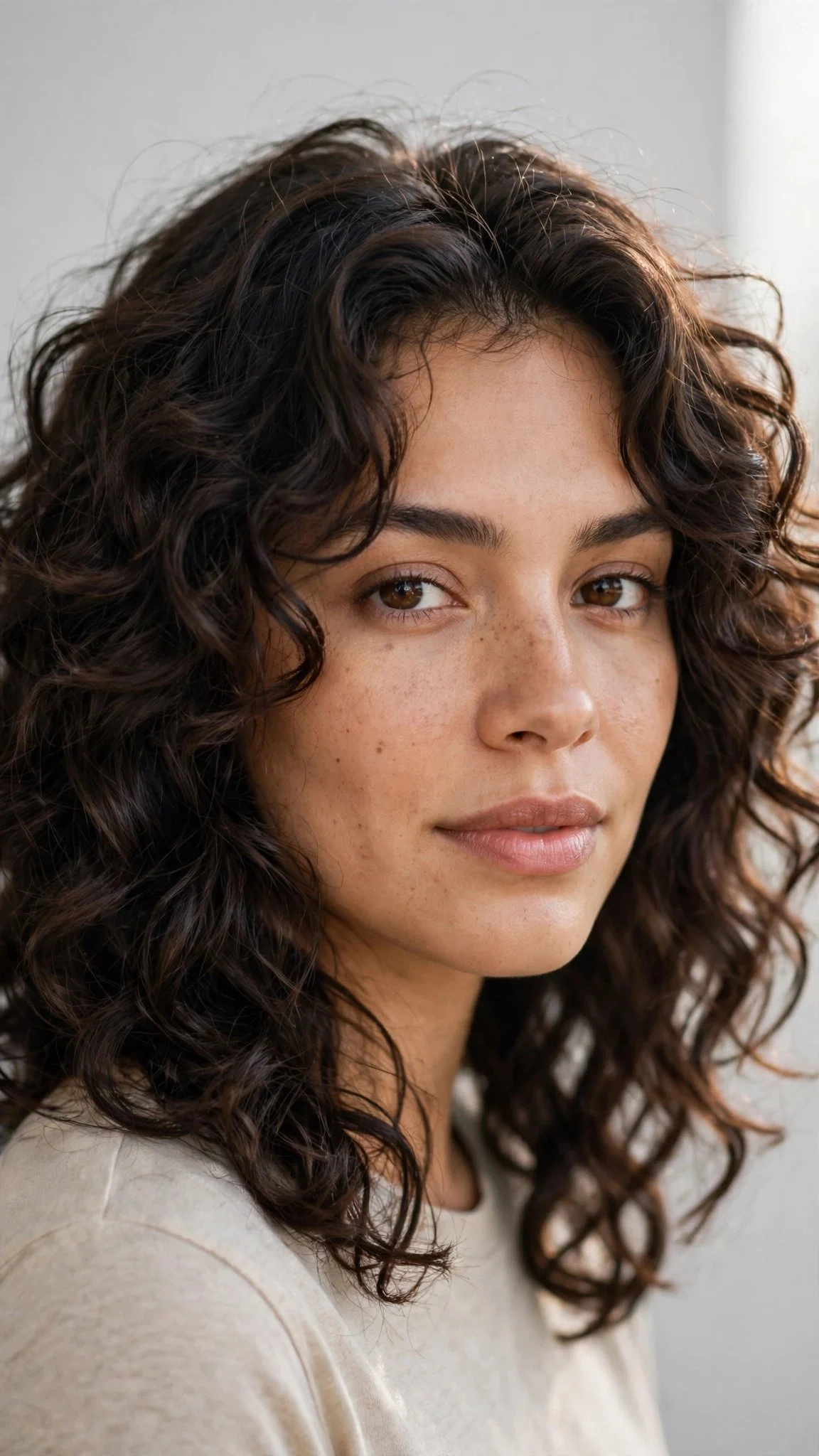 Soft Defined Curls for Shoulder-Length Hair