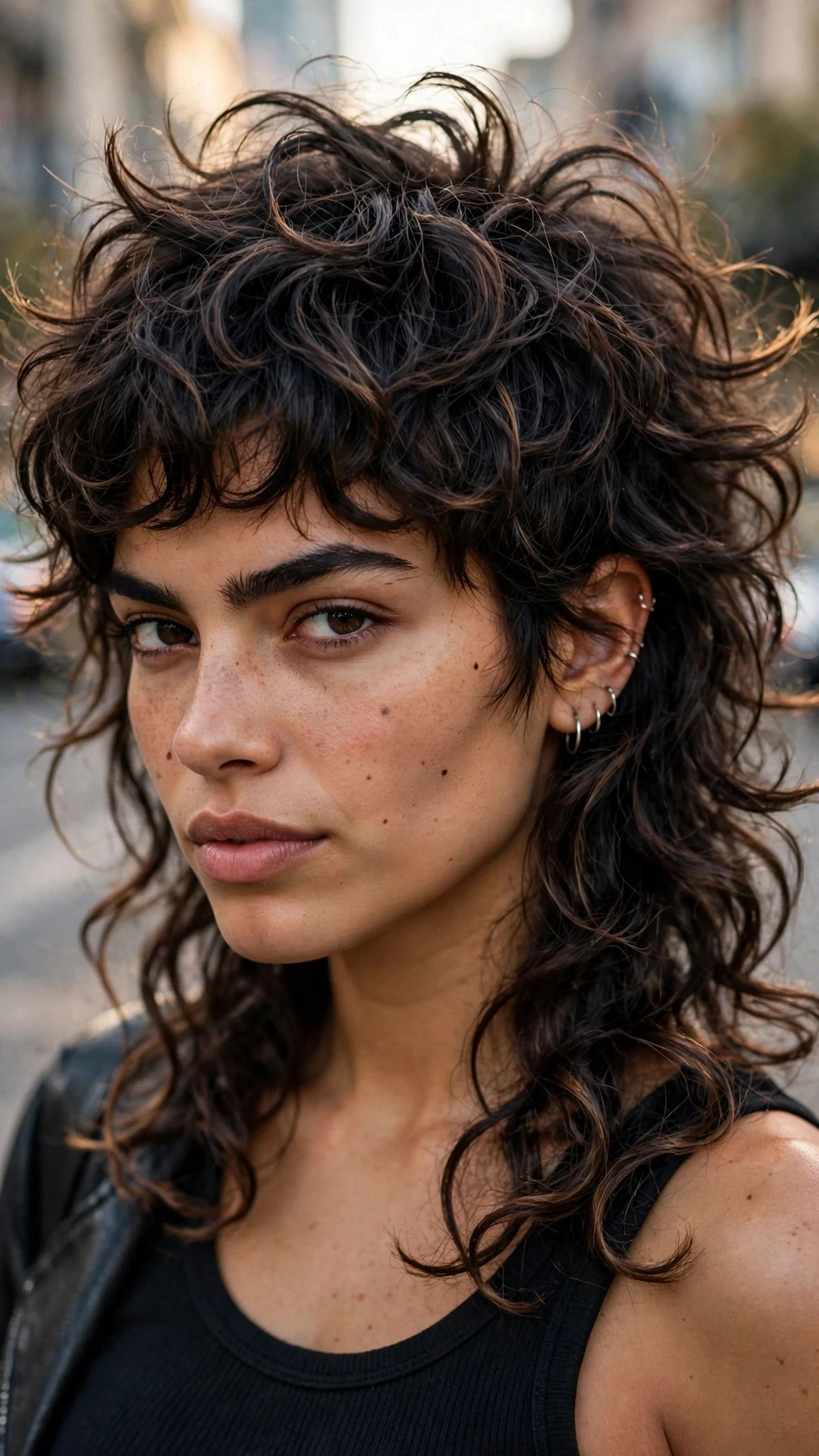 Curly Wolf Cut