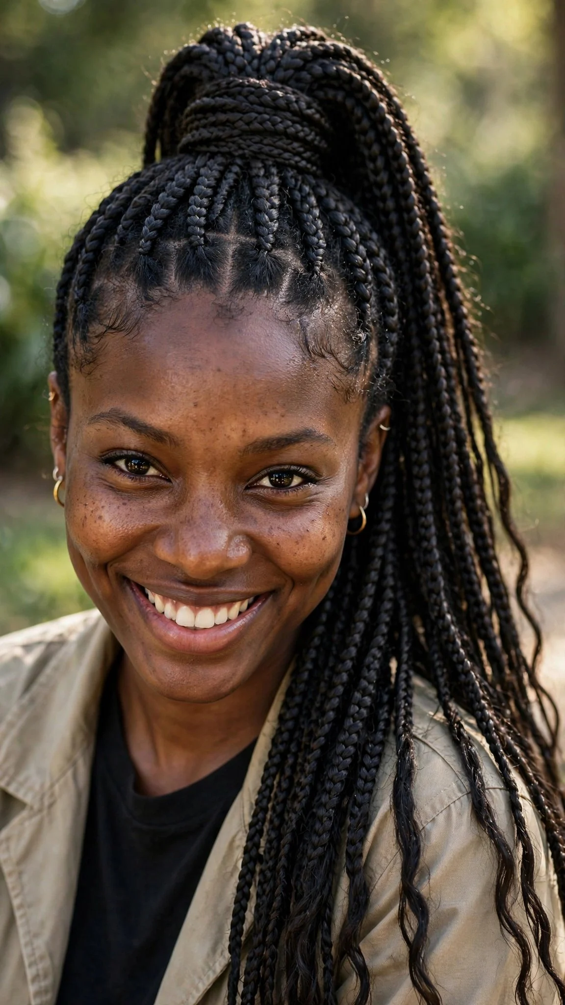Half-Up Knotless Braids