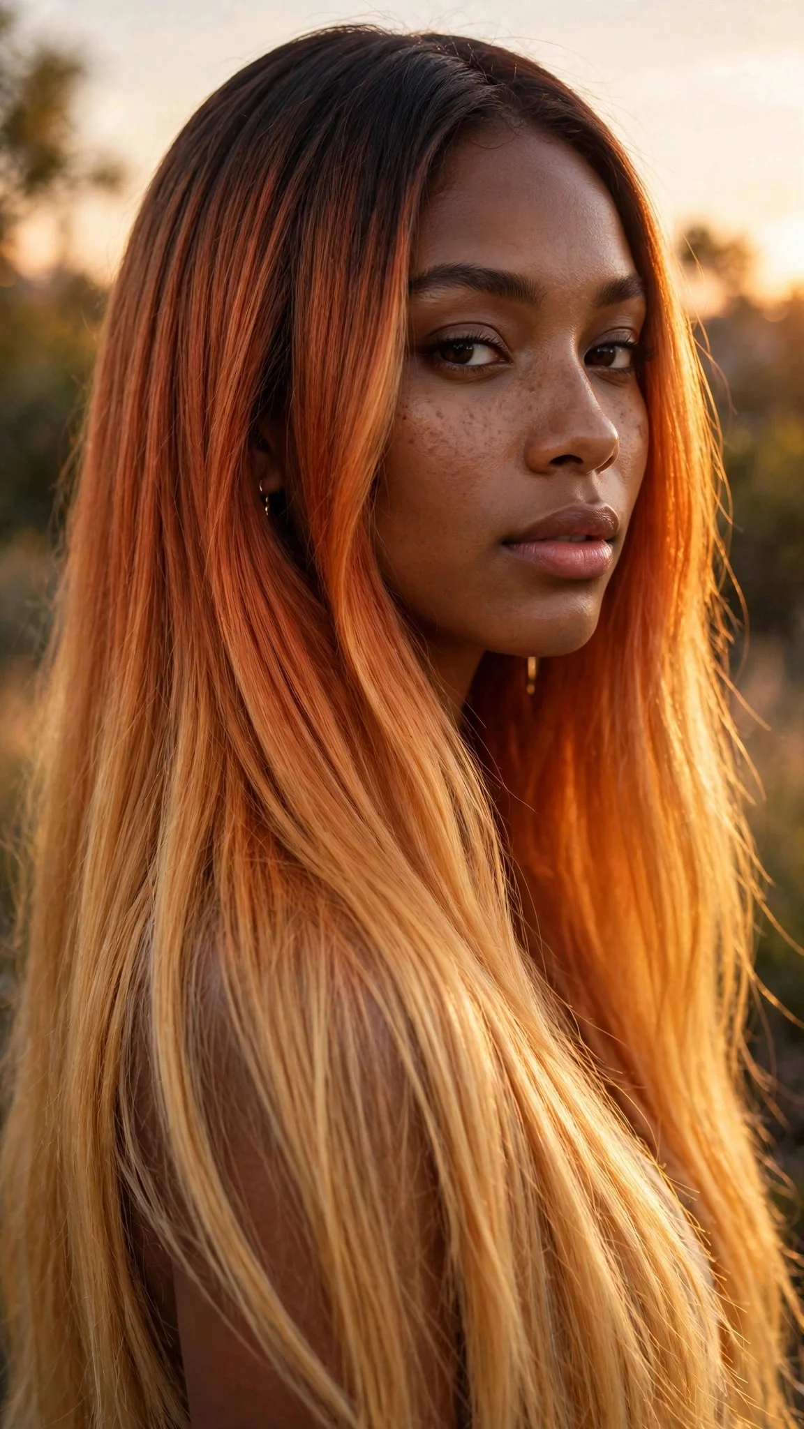 Sunset Copper Ombre