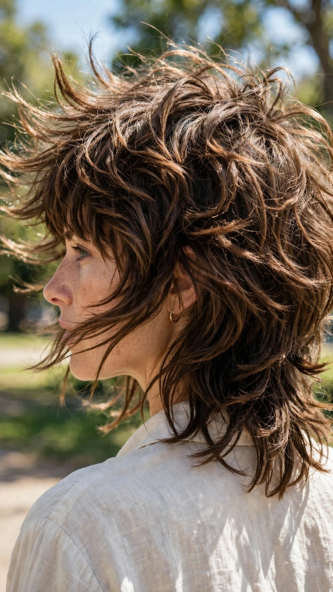 Choppy Shag for Thick Hair