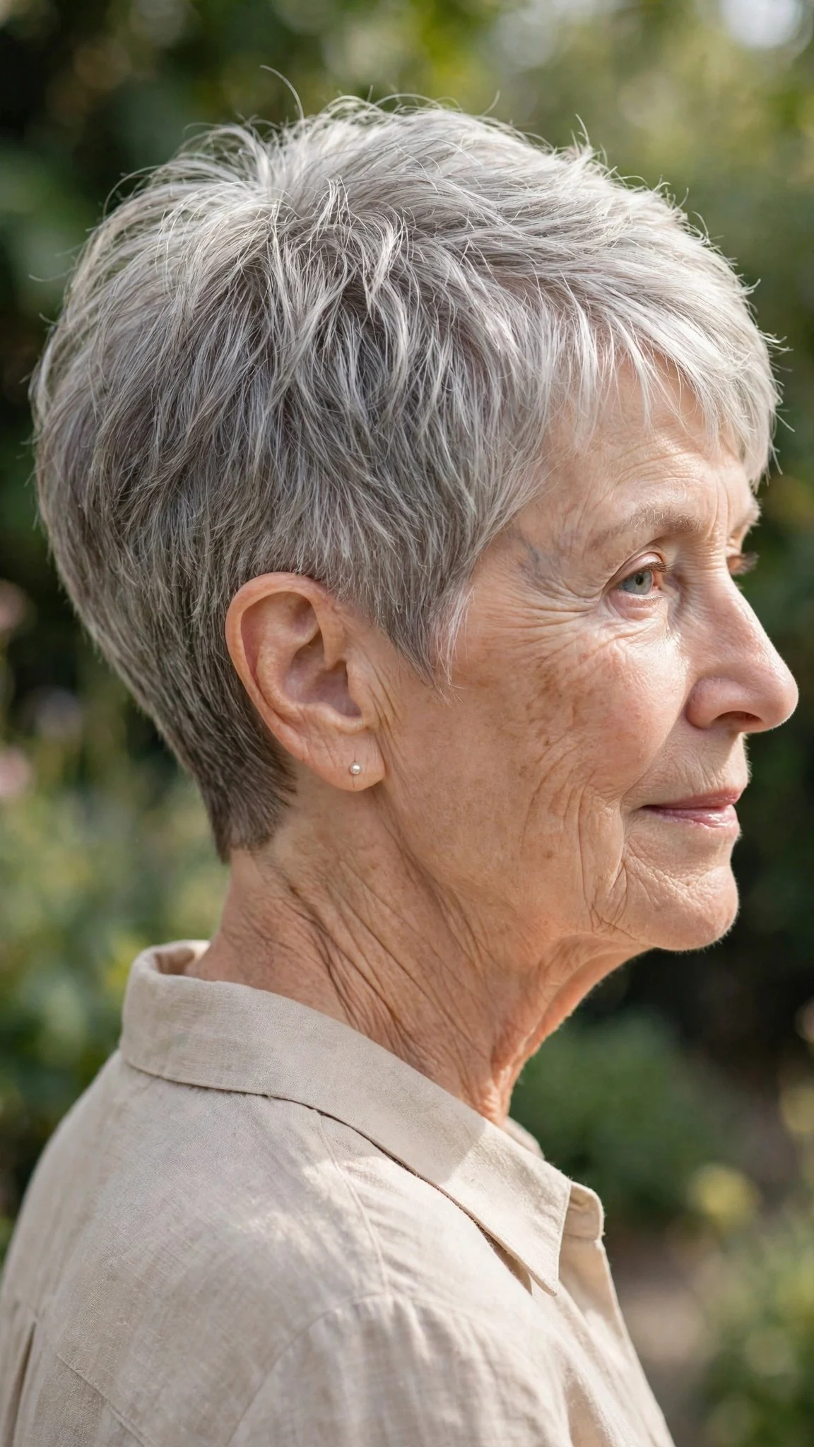 Tapered Neckline Pixie