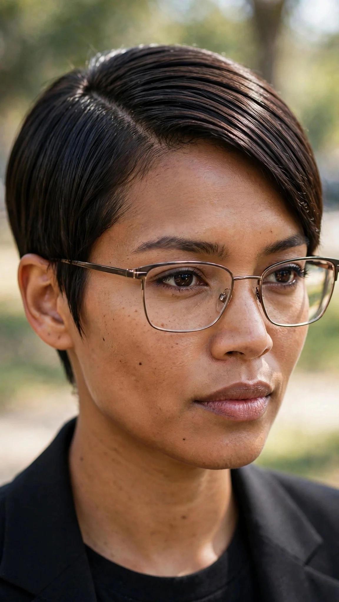Sleek Side-Parted Pixie