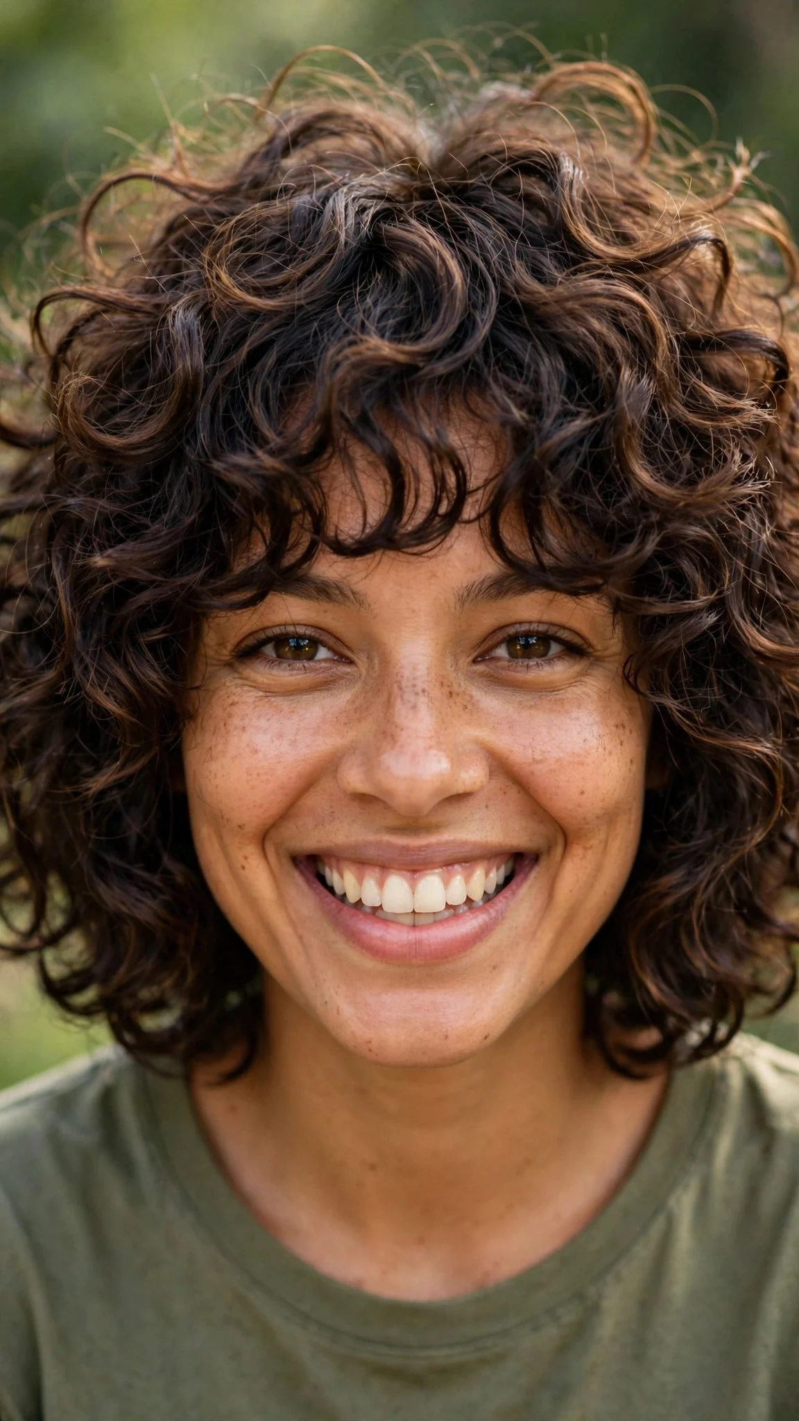 Curly Shaggy Bob