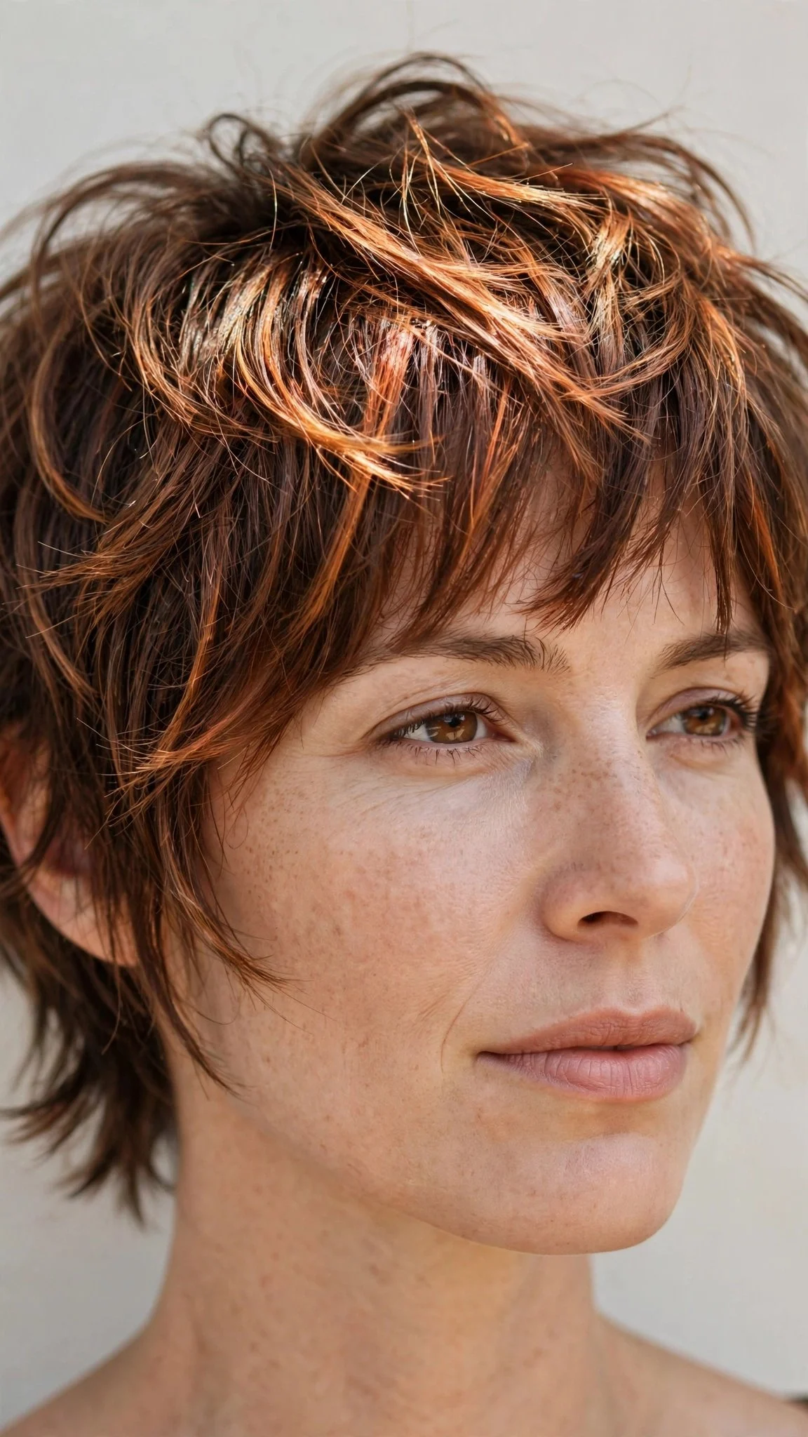 Copper Highlight Short Shag