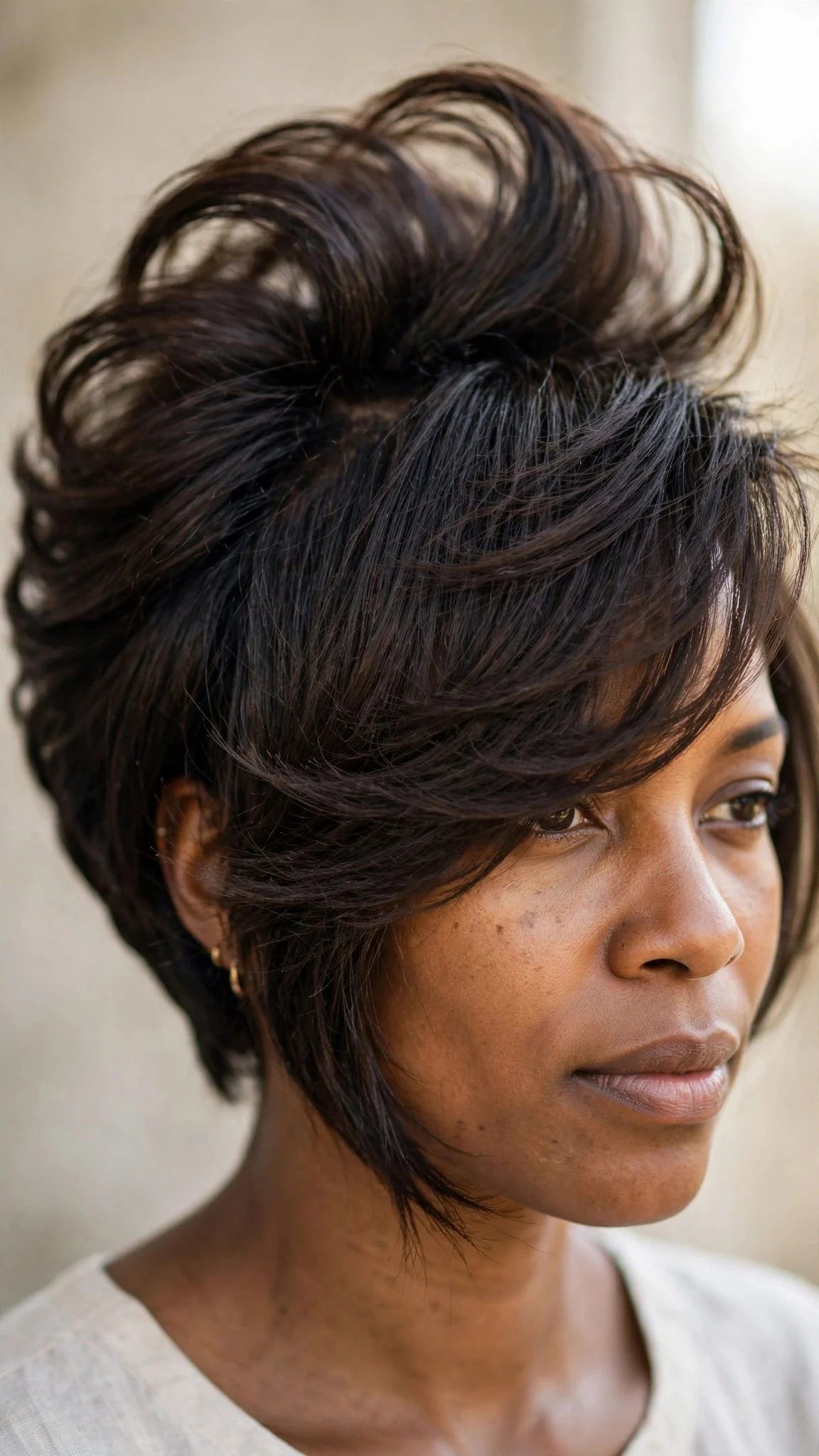 Inverted Bob With Deep Side Fringe