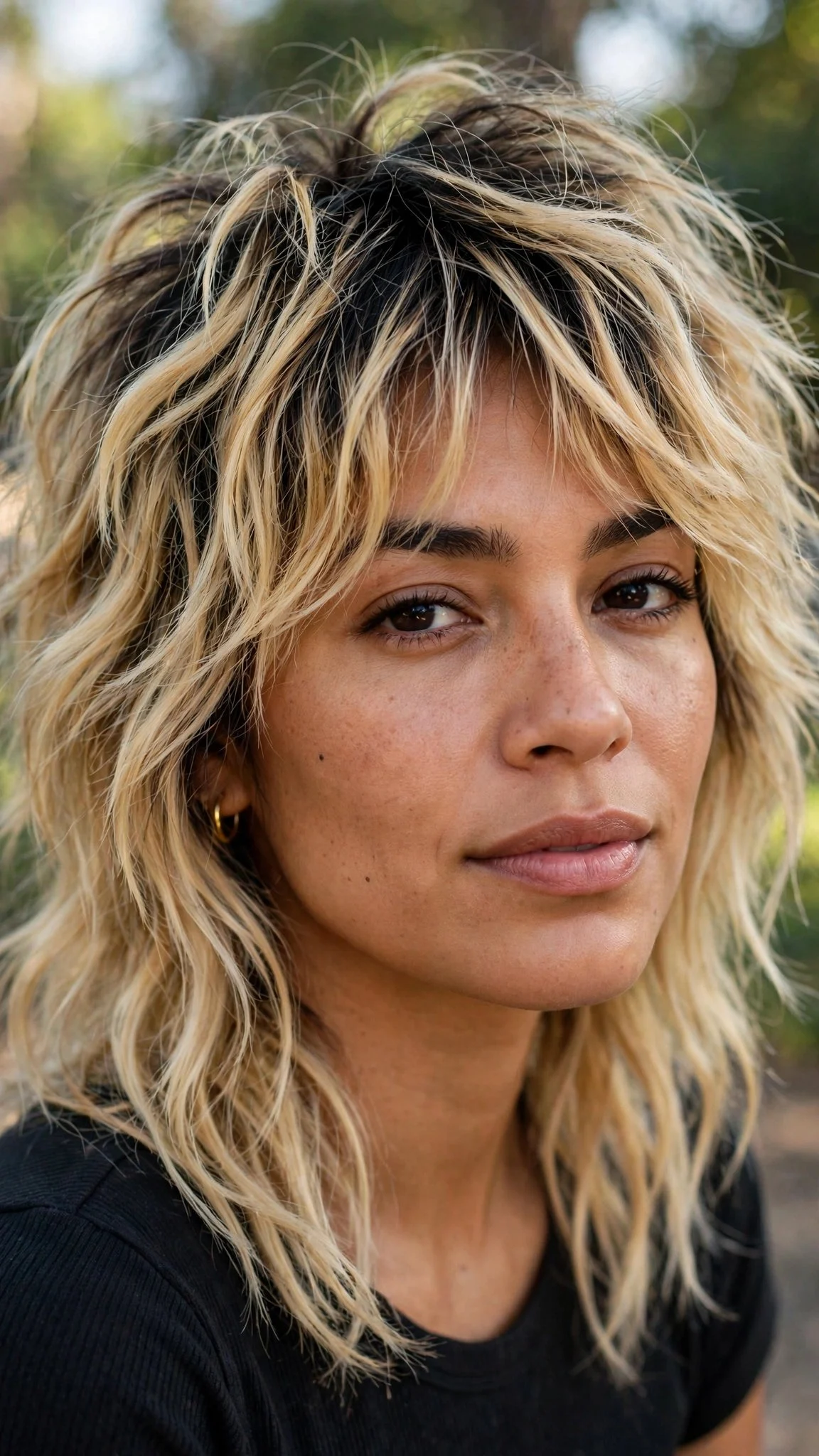 Dark Rooted Blonde Shag