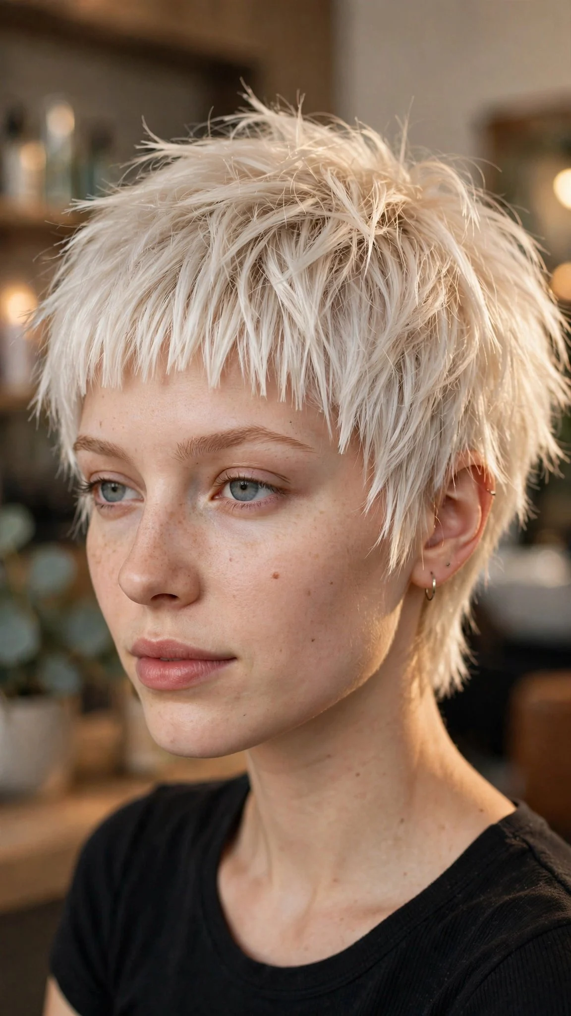 Choppy Micro Bangs on a Pixie
