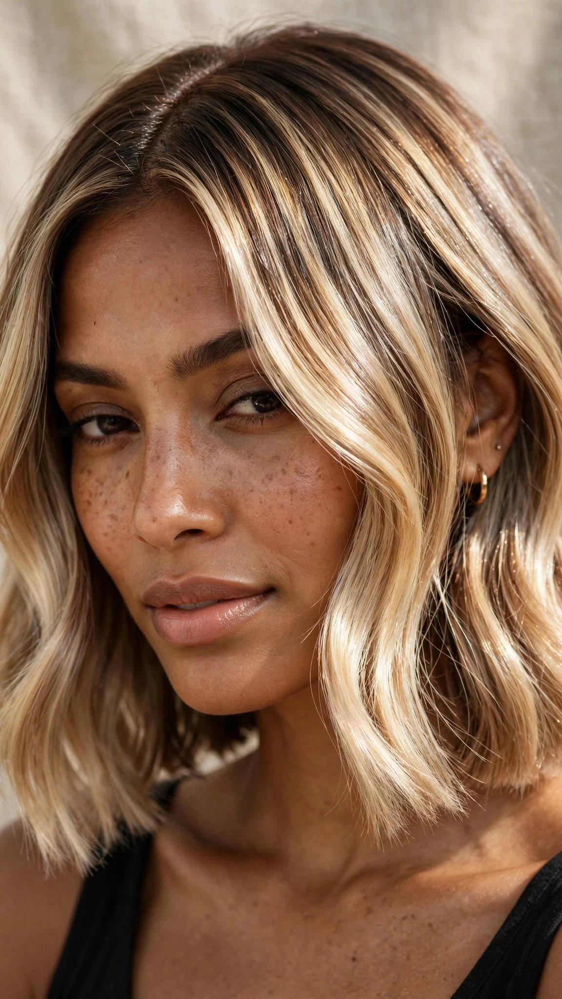 Champagne Balayage Bob