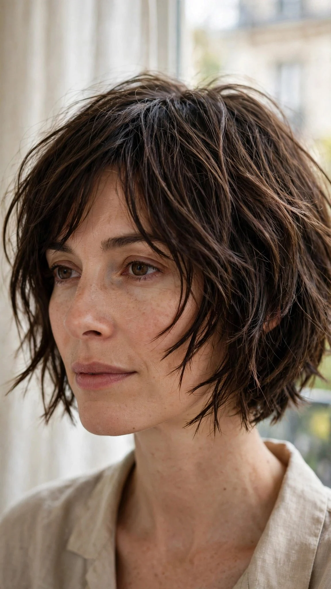 Layered Choppy French Bob