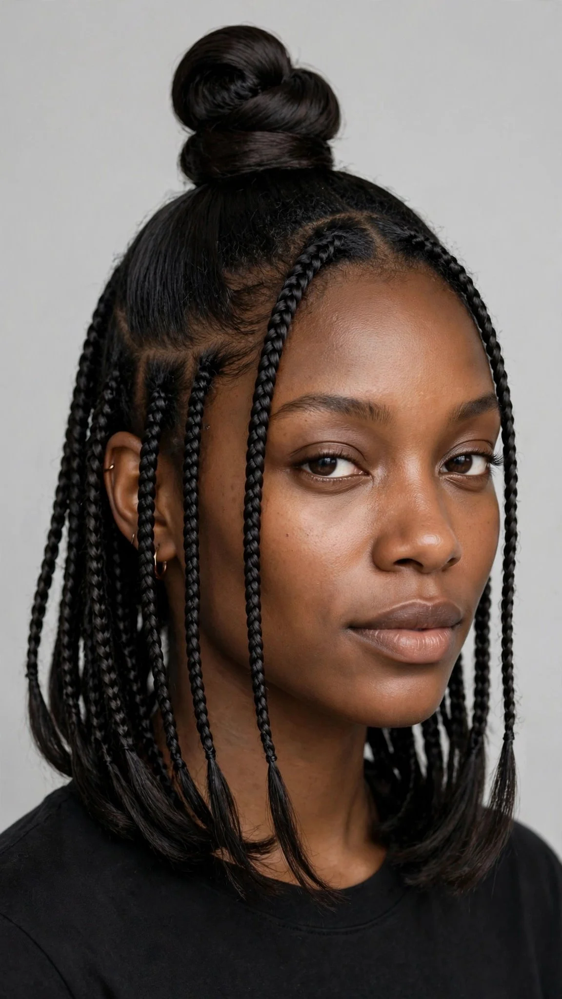 Sleek Top Knot Bob Braids